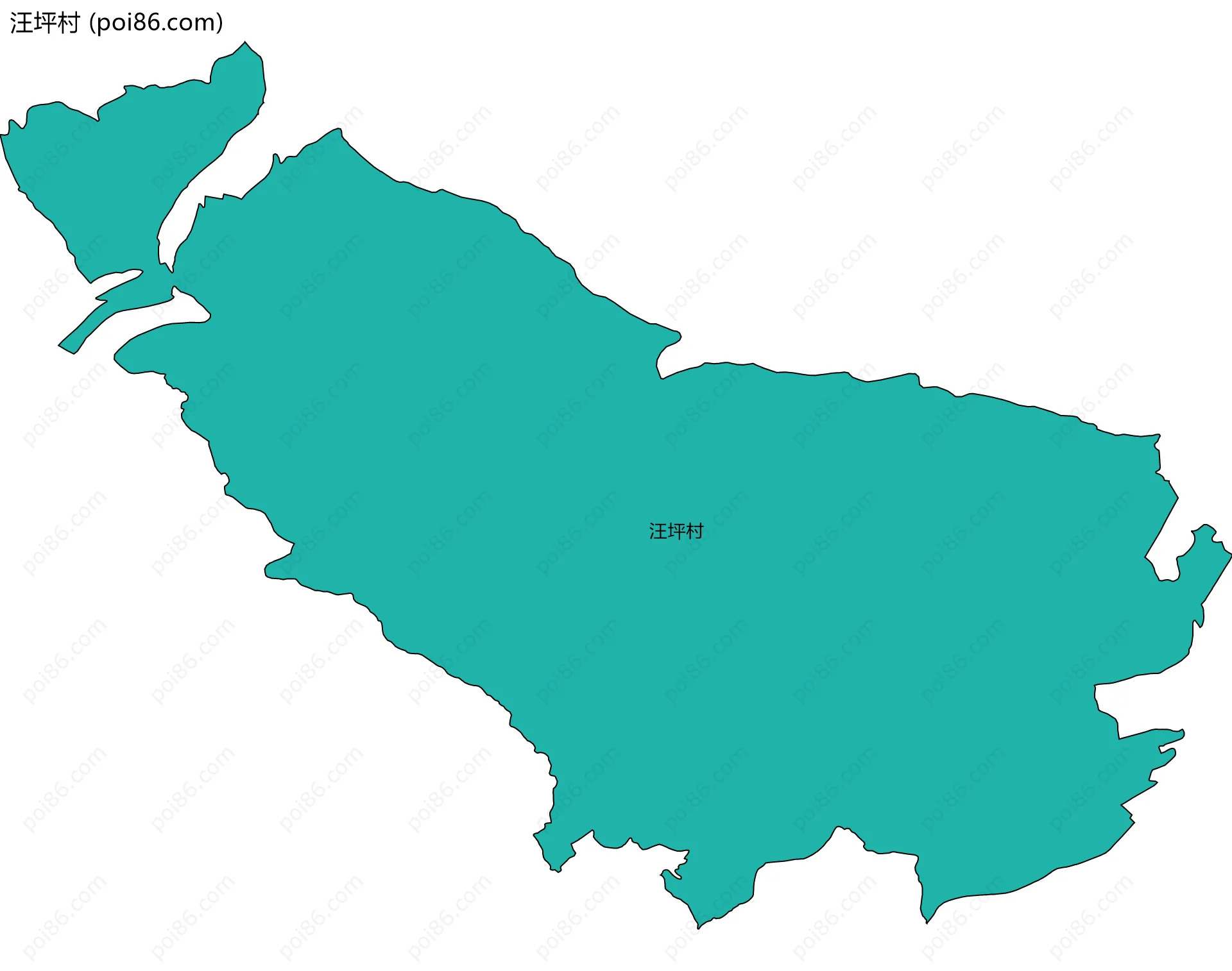 汪坪村边界地图