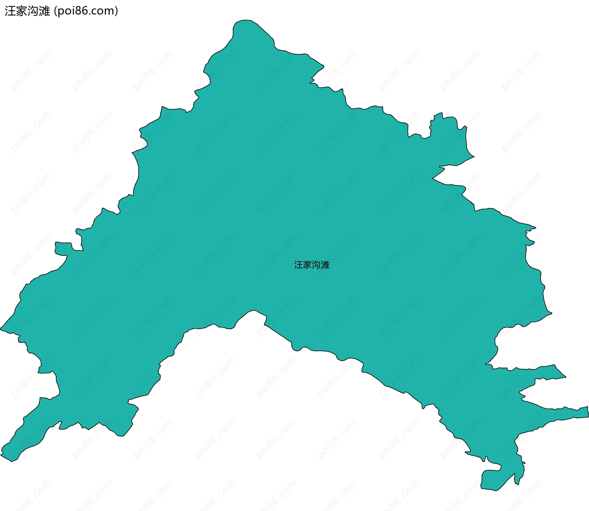 汪家沟滩边界地图