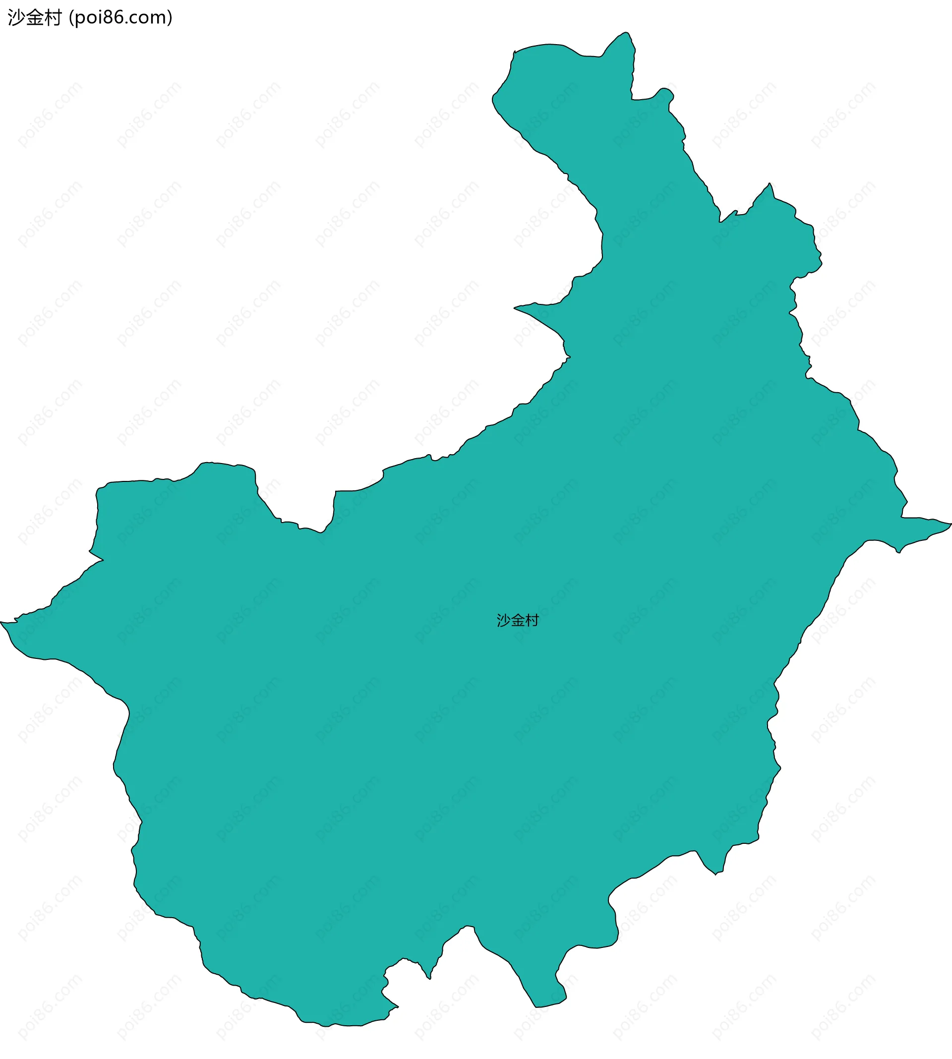 沙金村边界地图