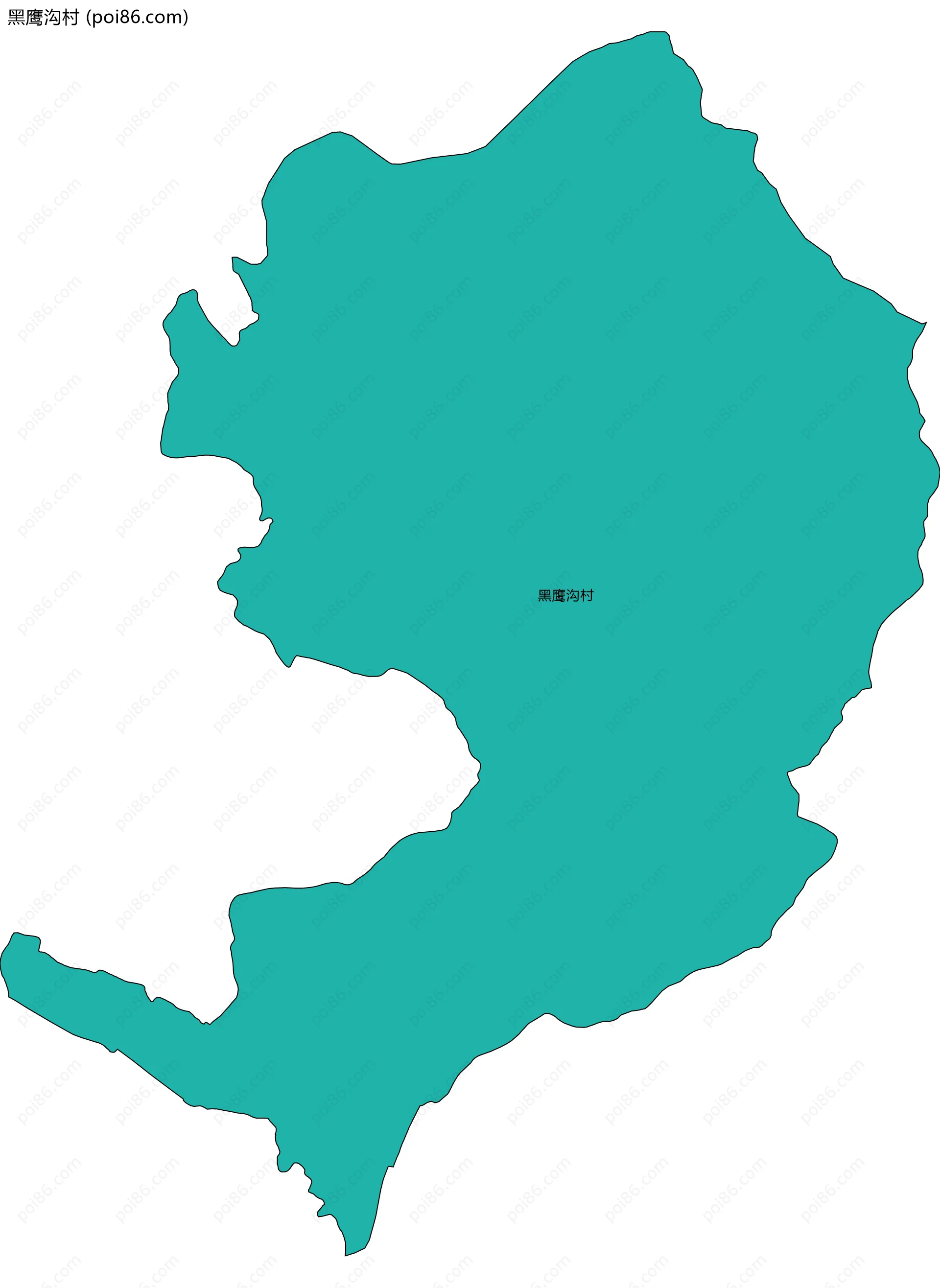 黑鹰沟村边界地图