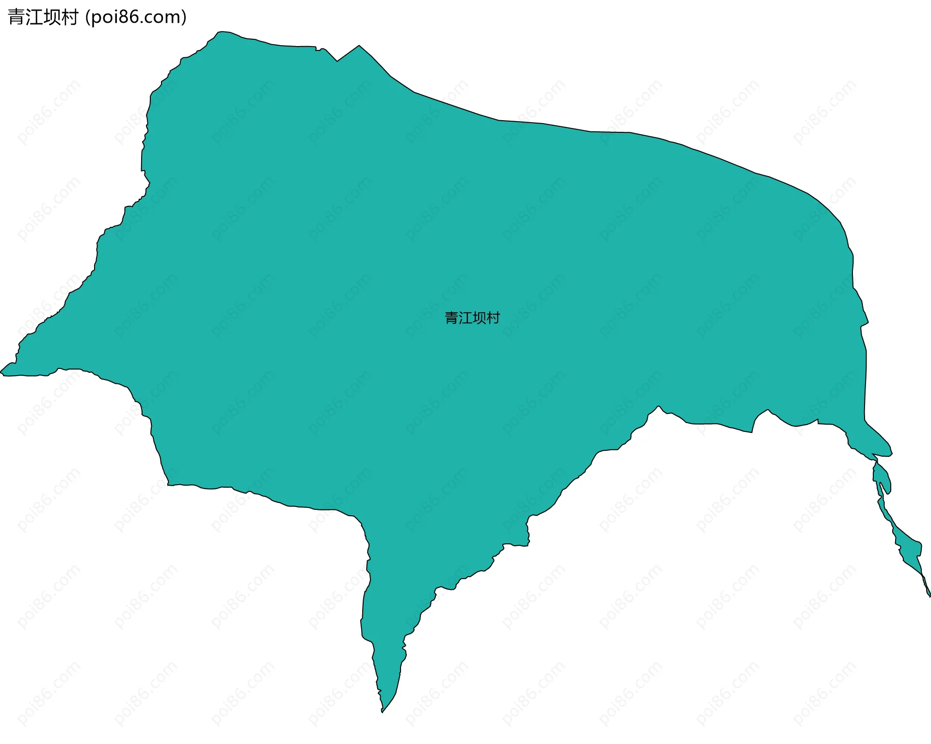 青江坝村边界地图