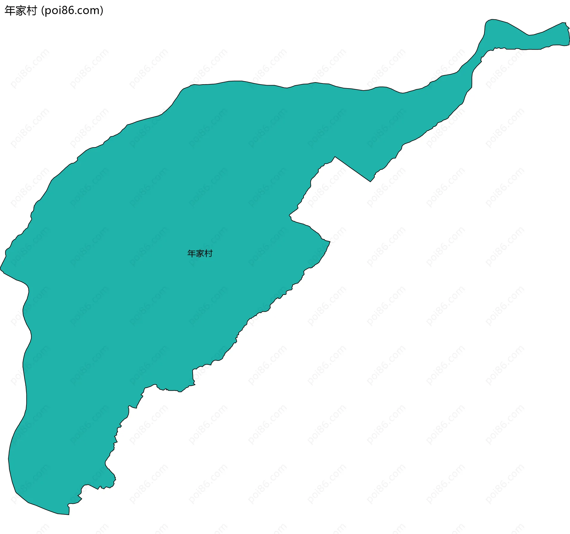 年家村边界地图