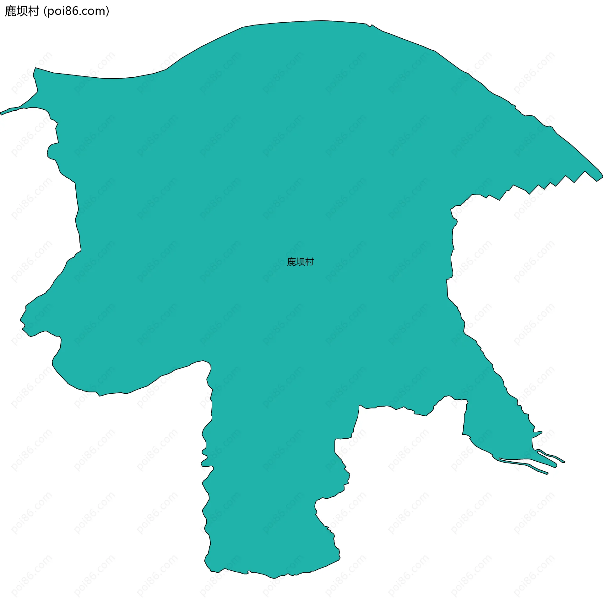 鹿坝村边界地图