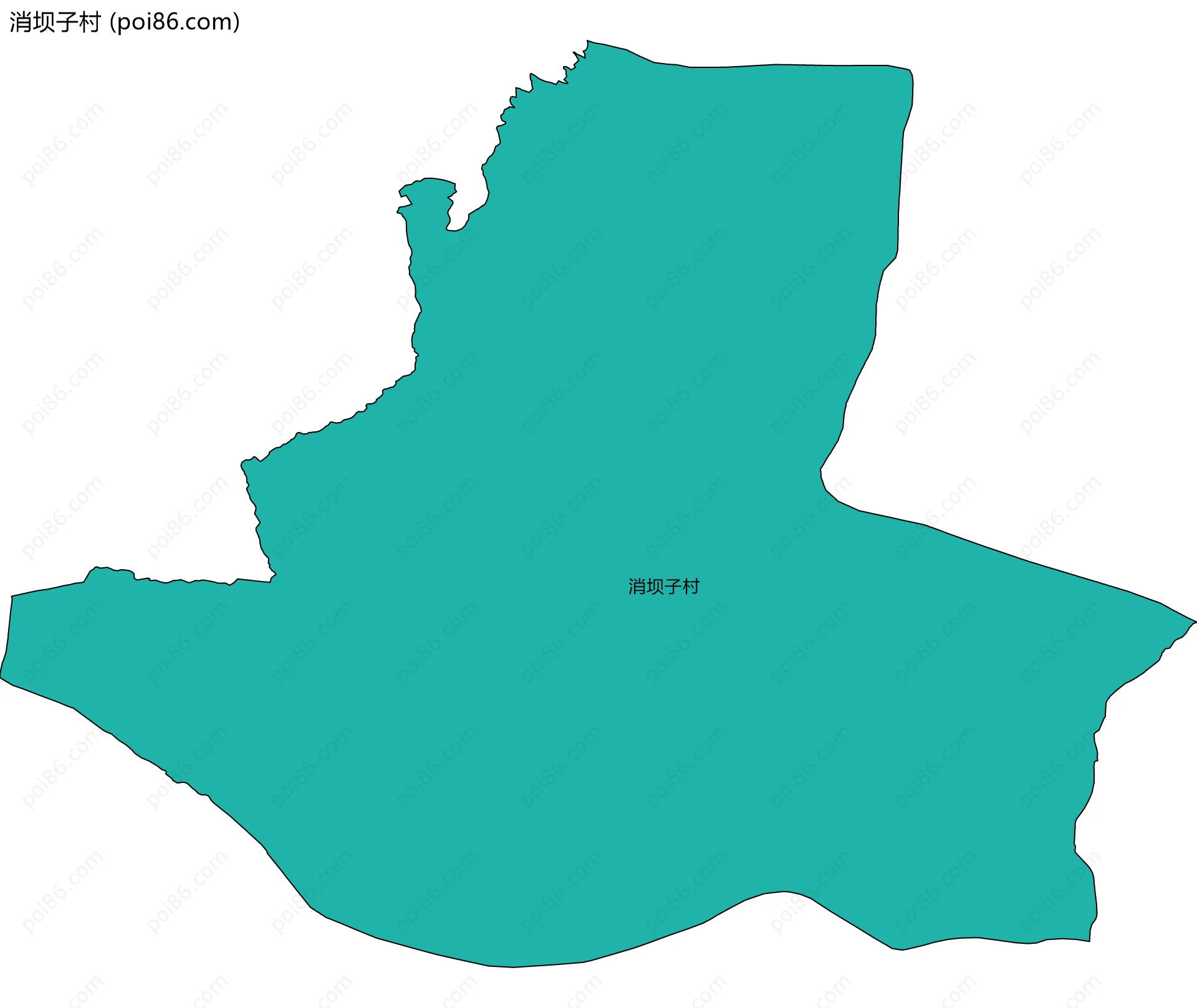 消坝子村边界地图