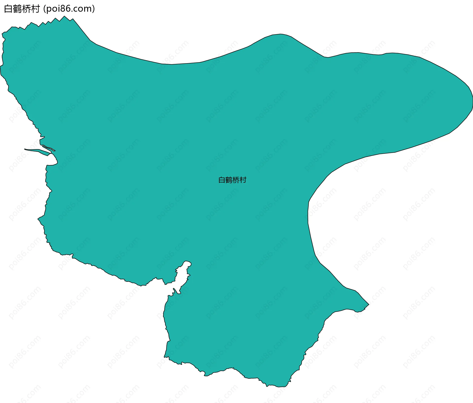 白鹤桥村边界地图