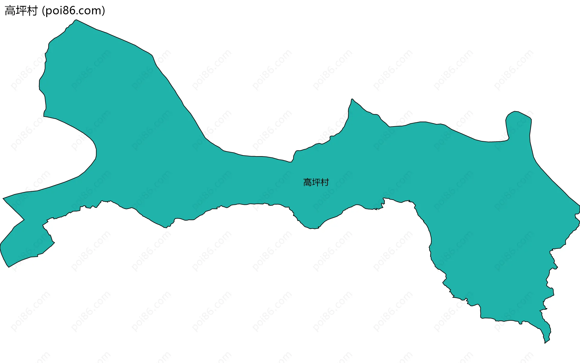 高坪村边界地图