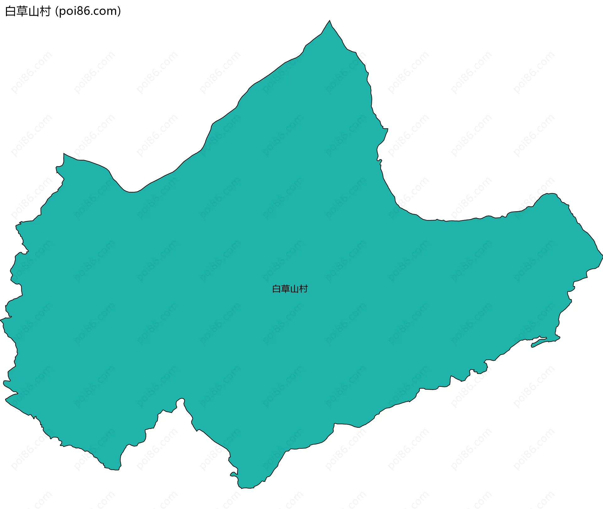 白草山村边界地图