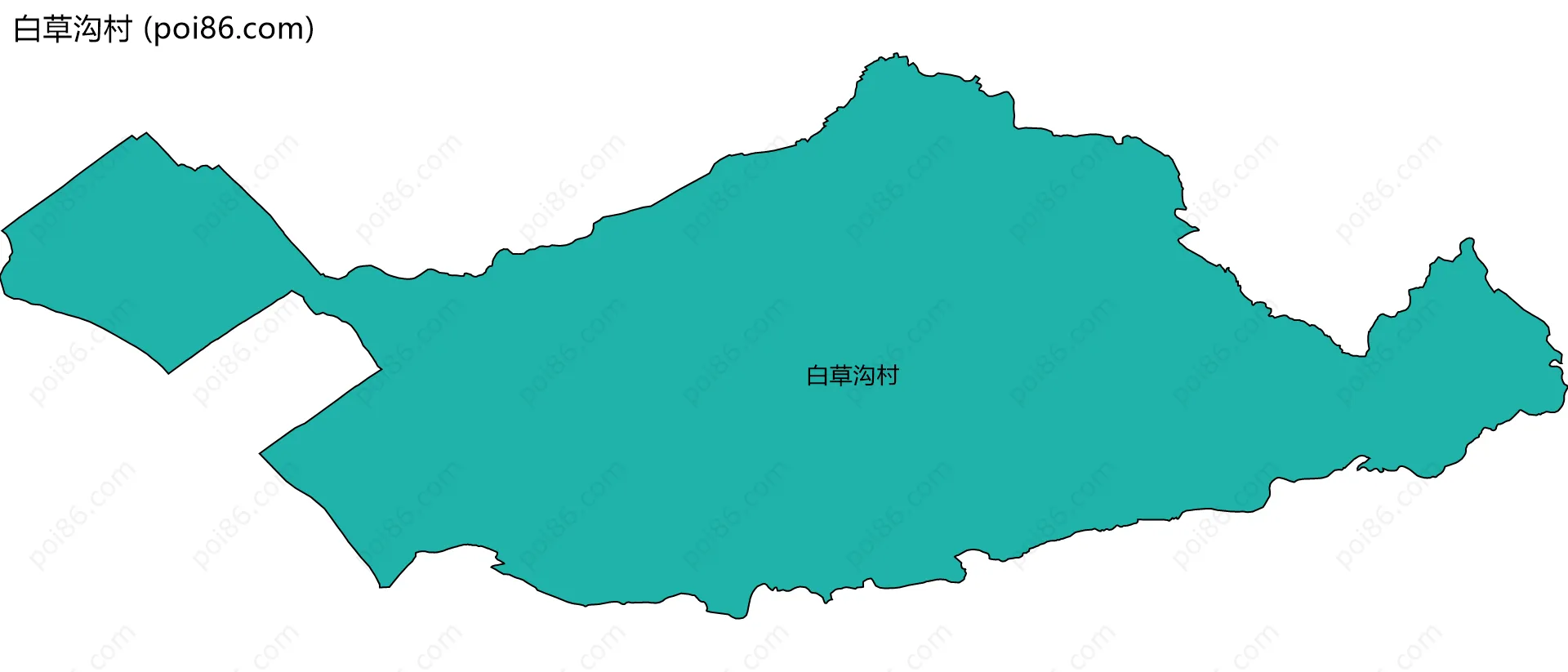 白草沟村边界地图