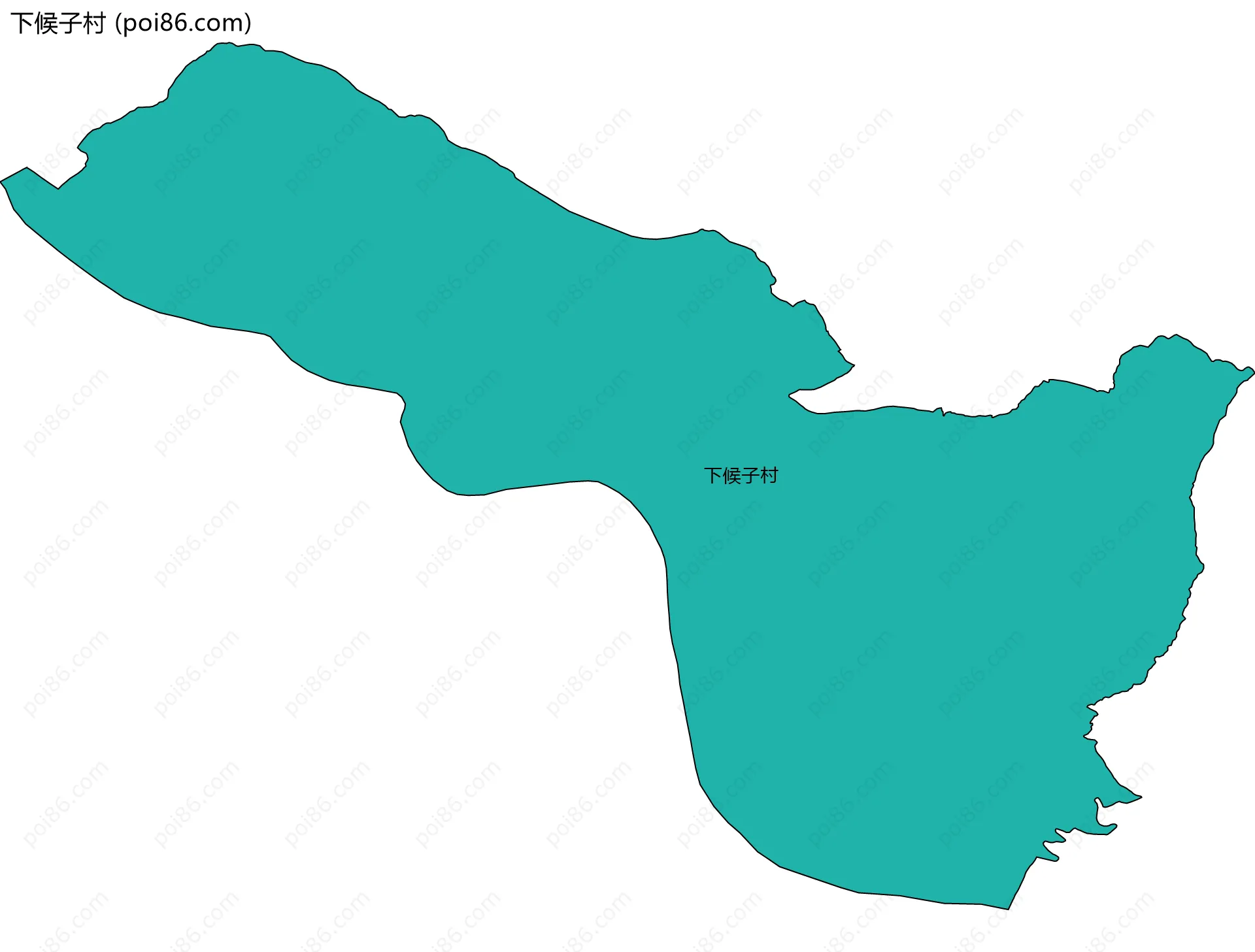 下候子村边界地图
