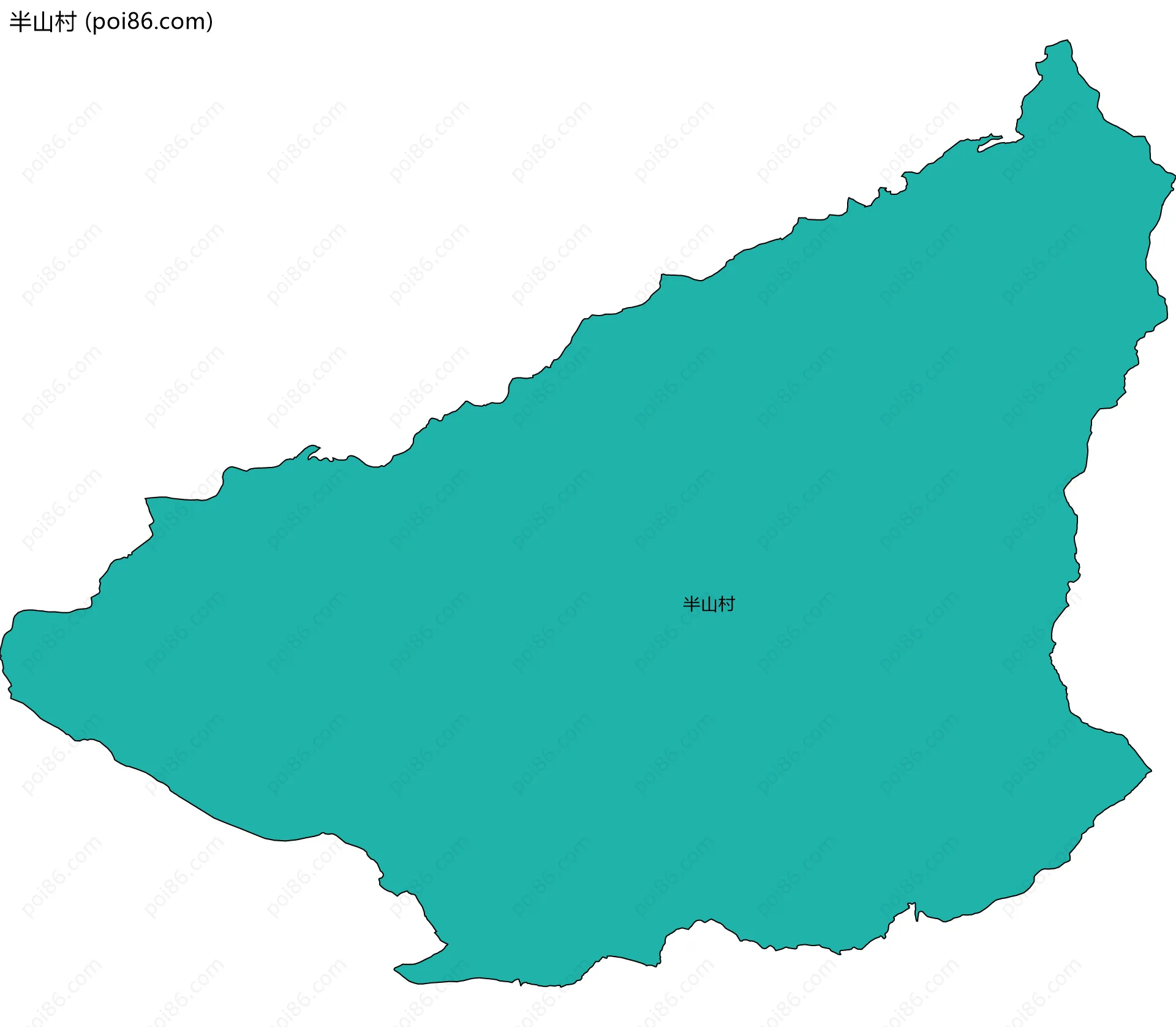 半山村边界地图