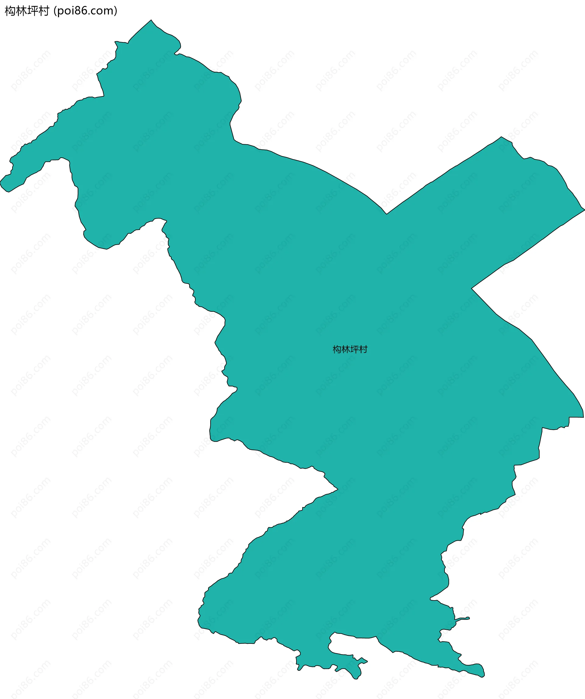 构林坪村边界地图