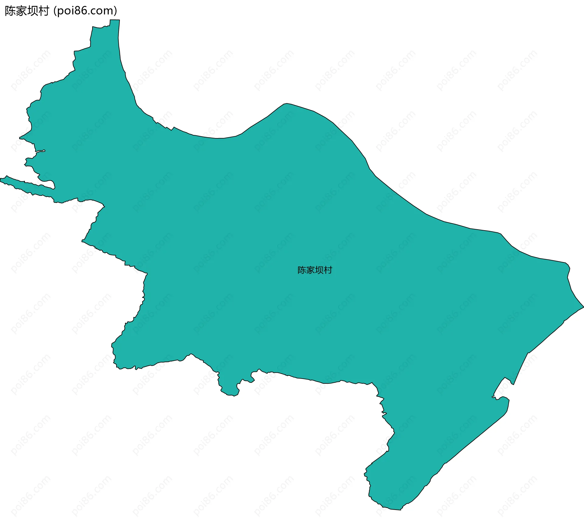 陈家坝村边界地图