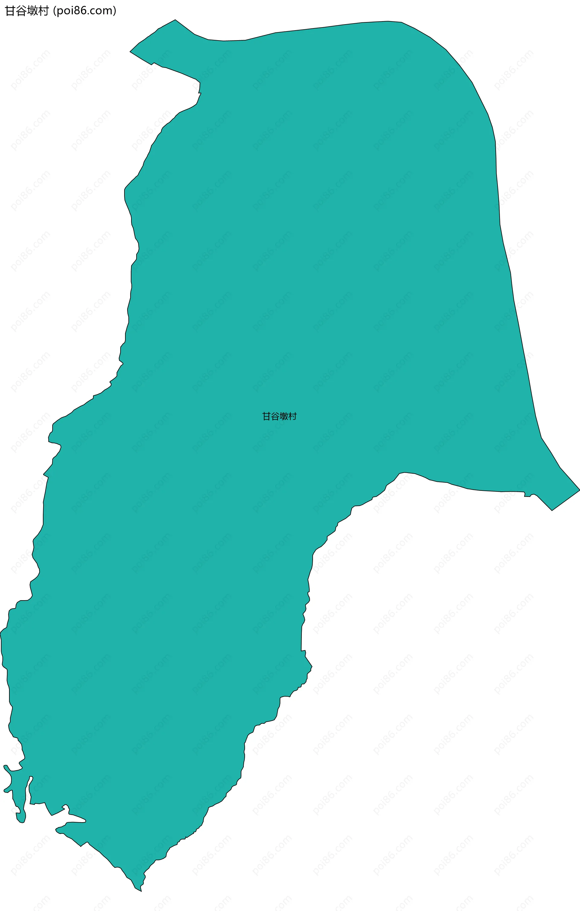 甘谷墩村边界地图