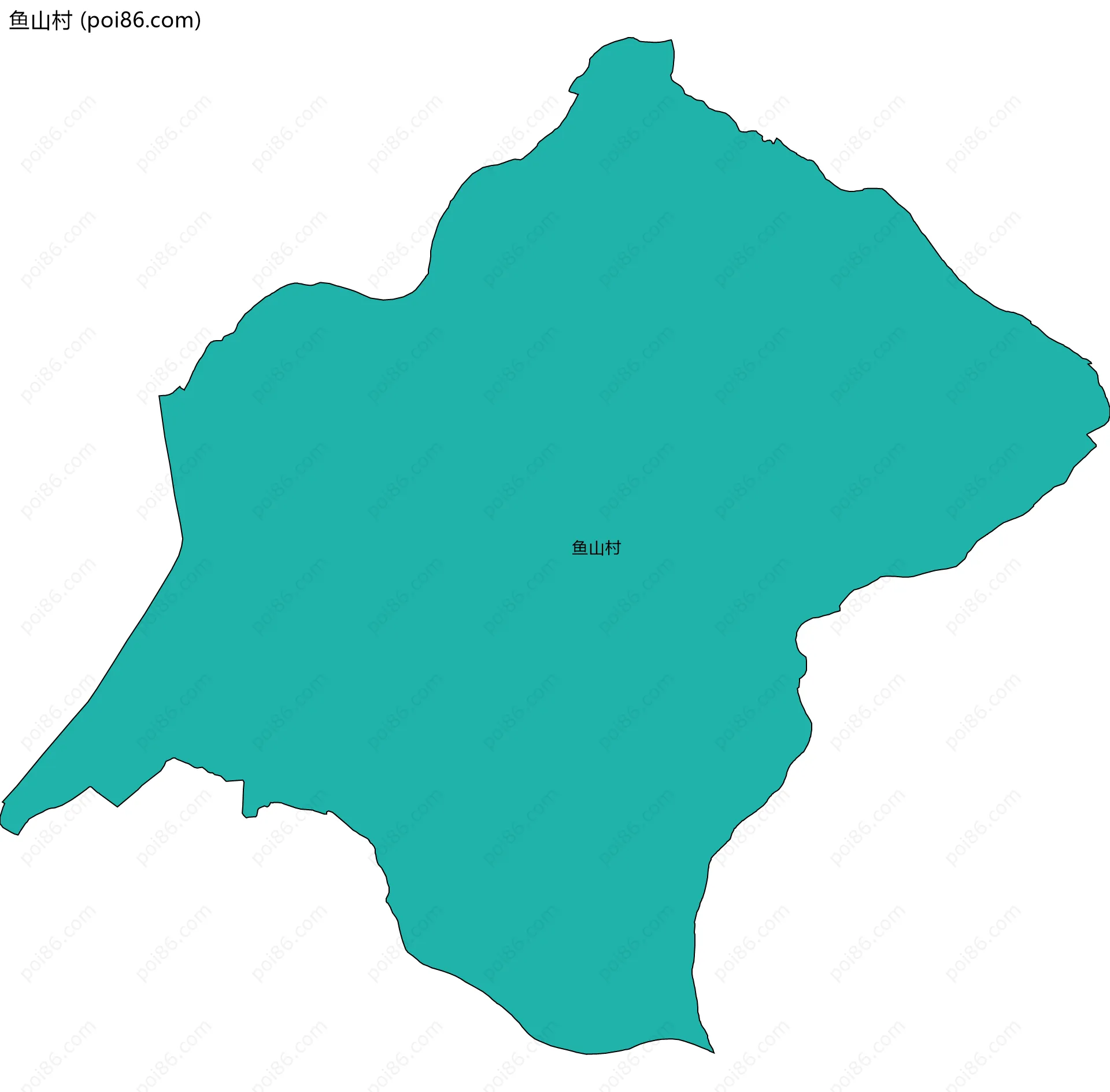 鱼山村边界地图