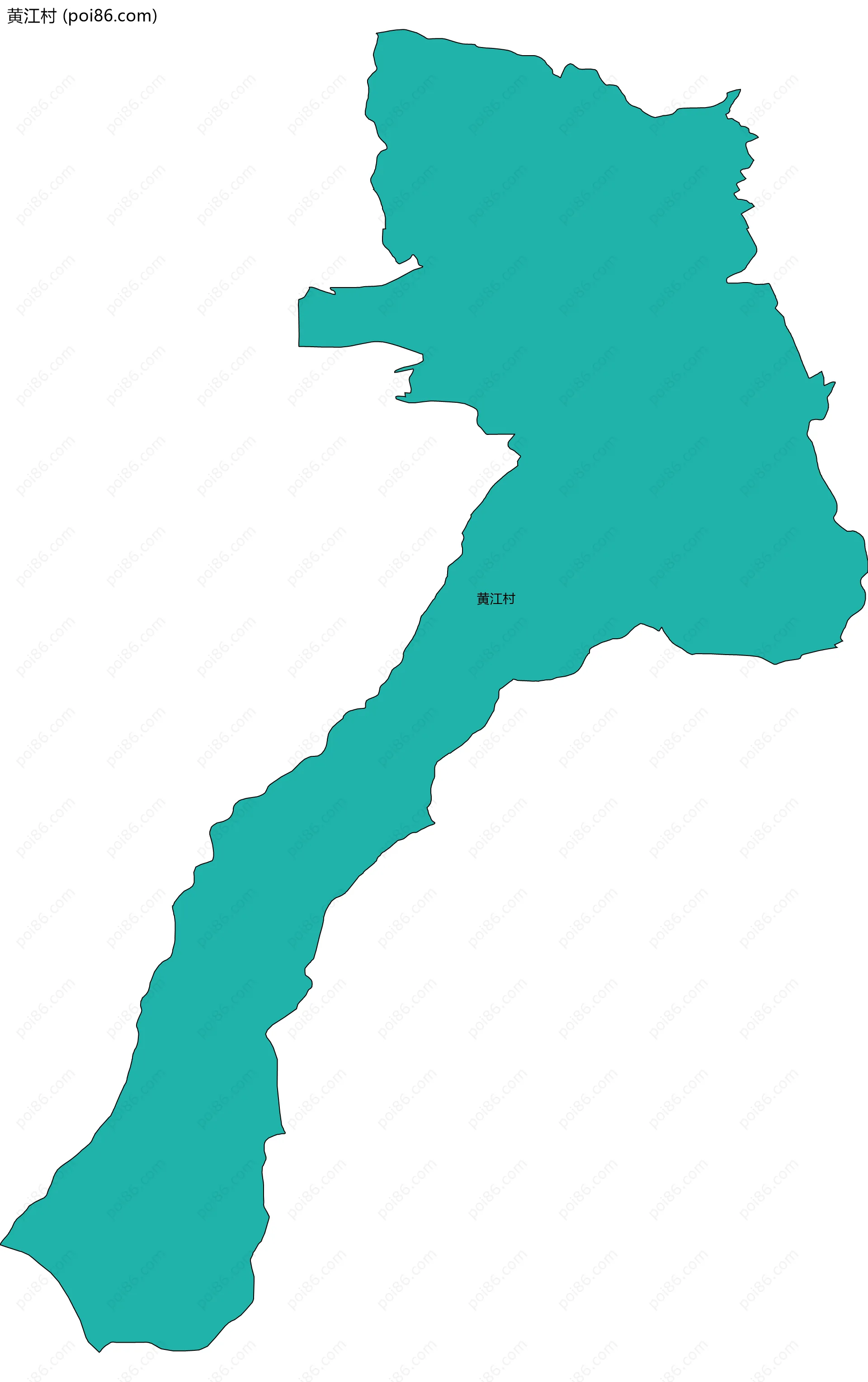 黄江村边界地图