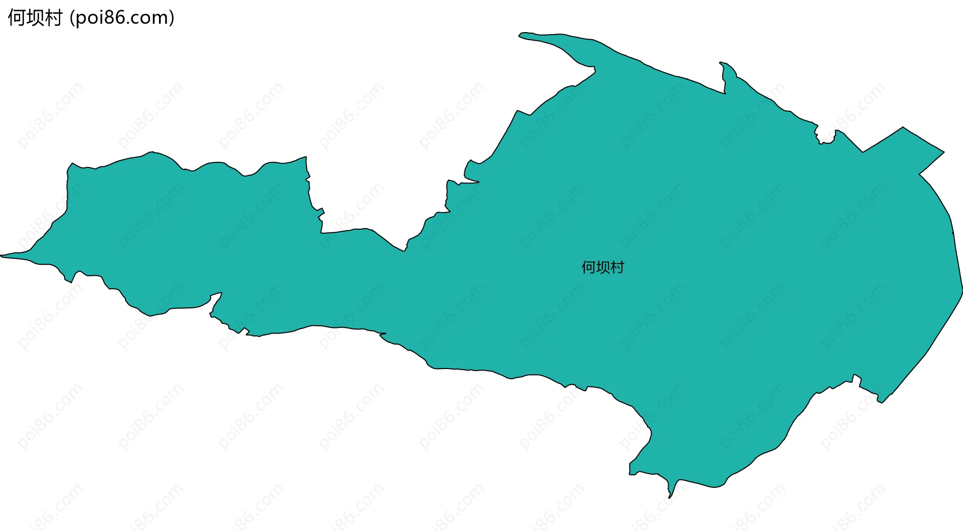 何坝村边界地图