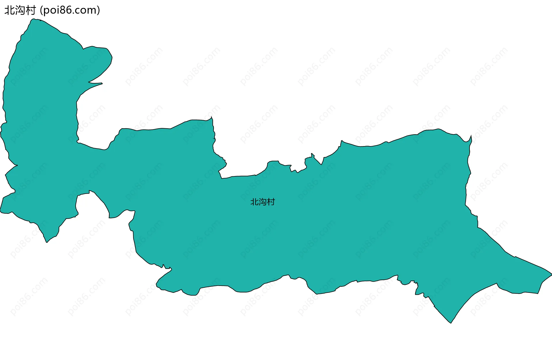 北沟村边界地图