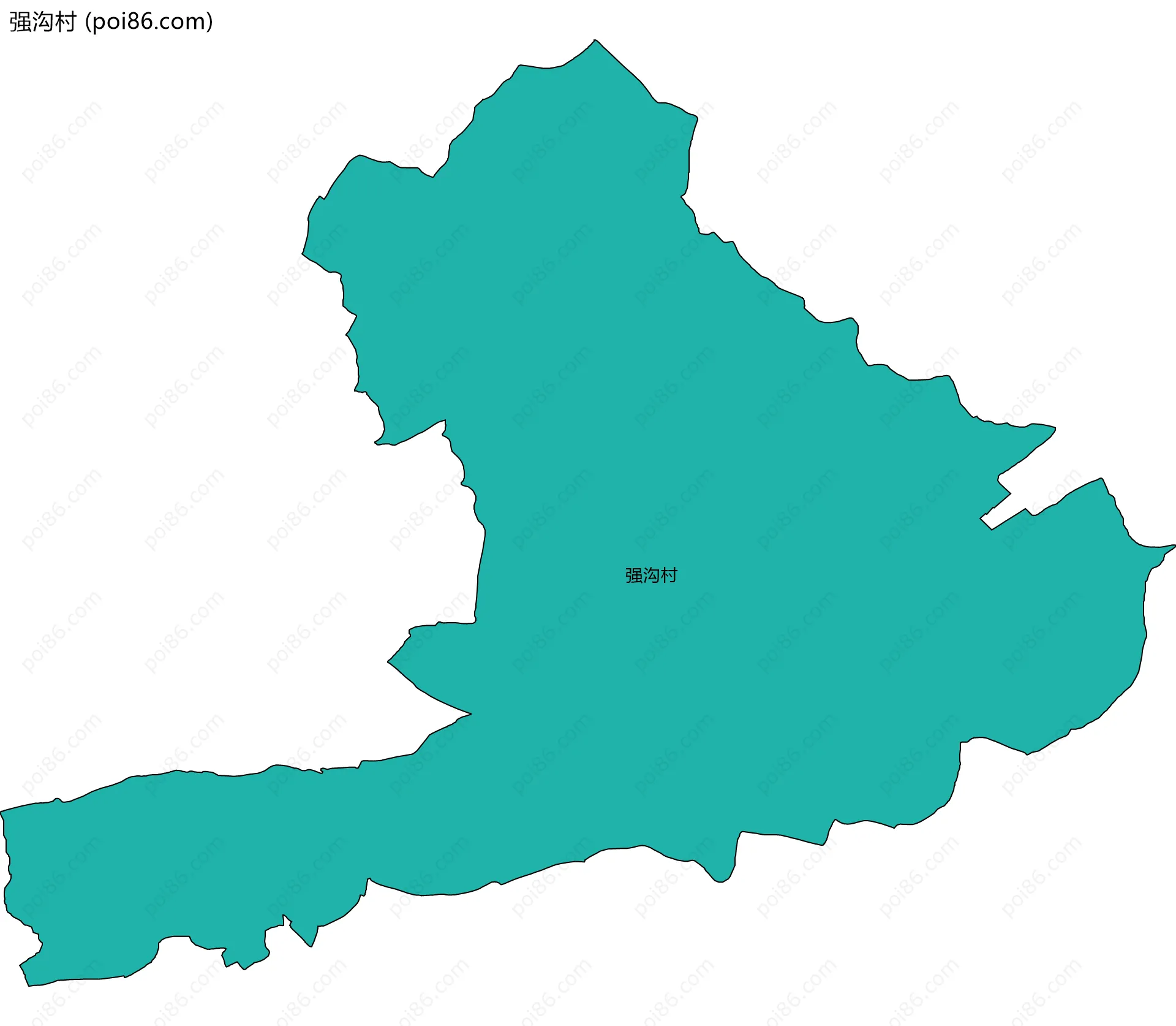强沟村边界地图