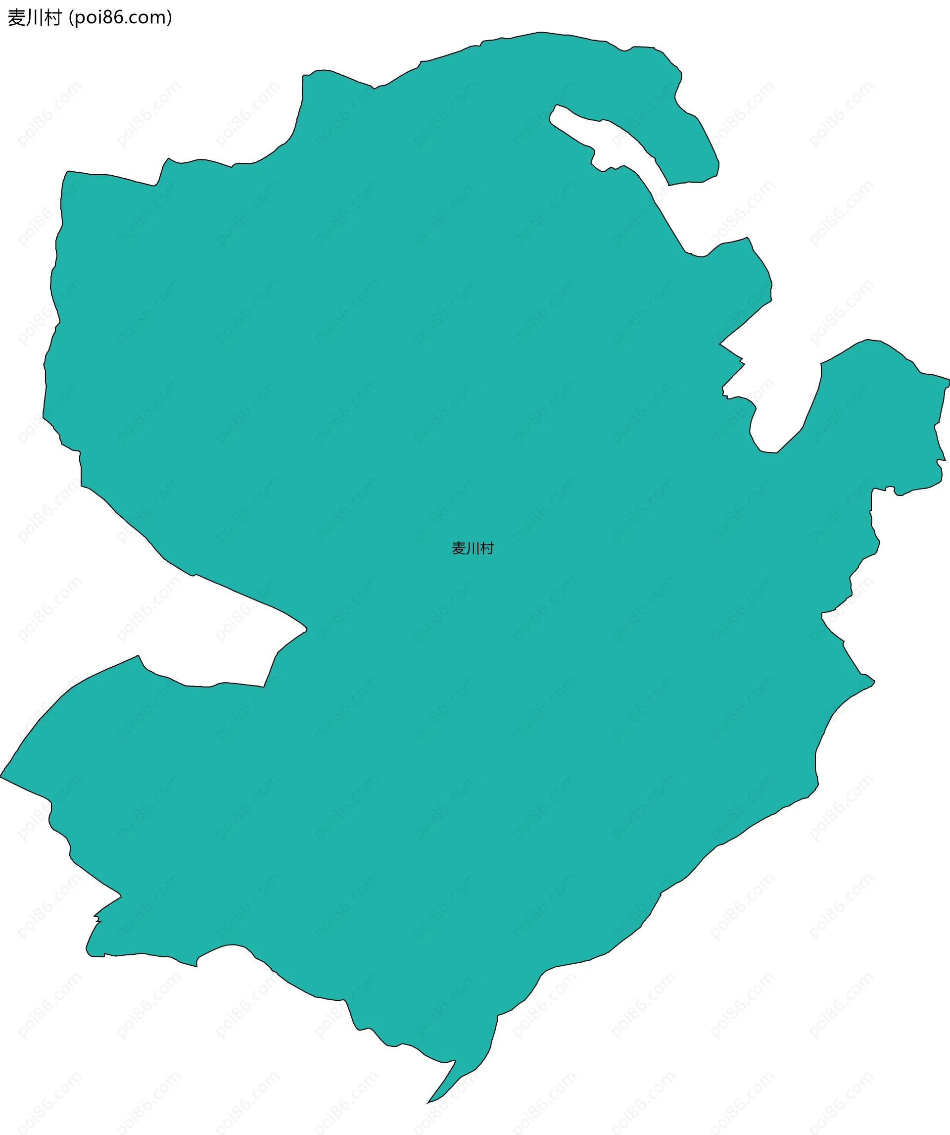 麦川村边界地图