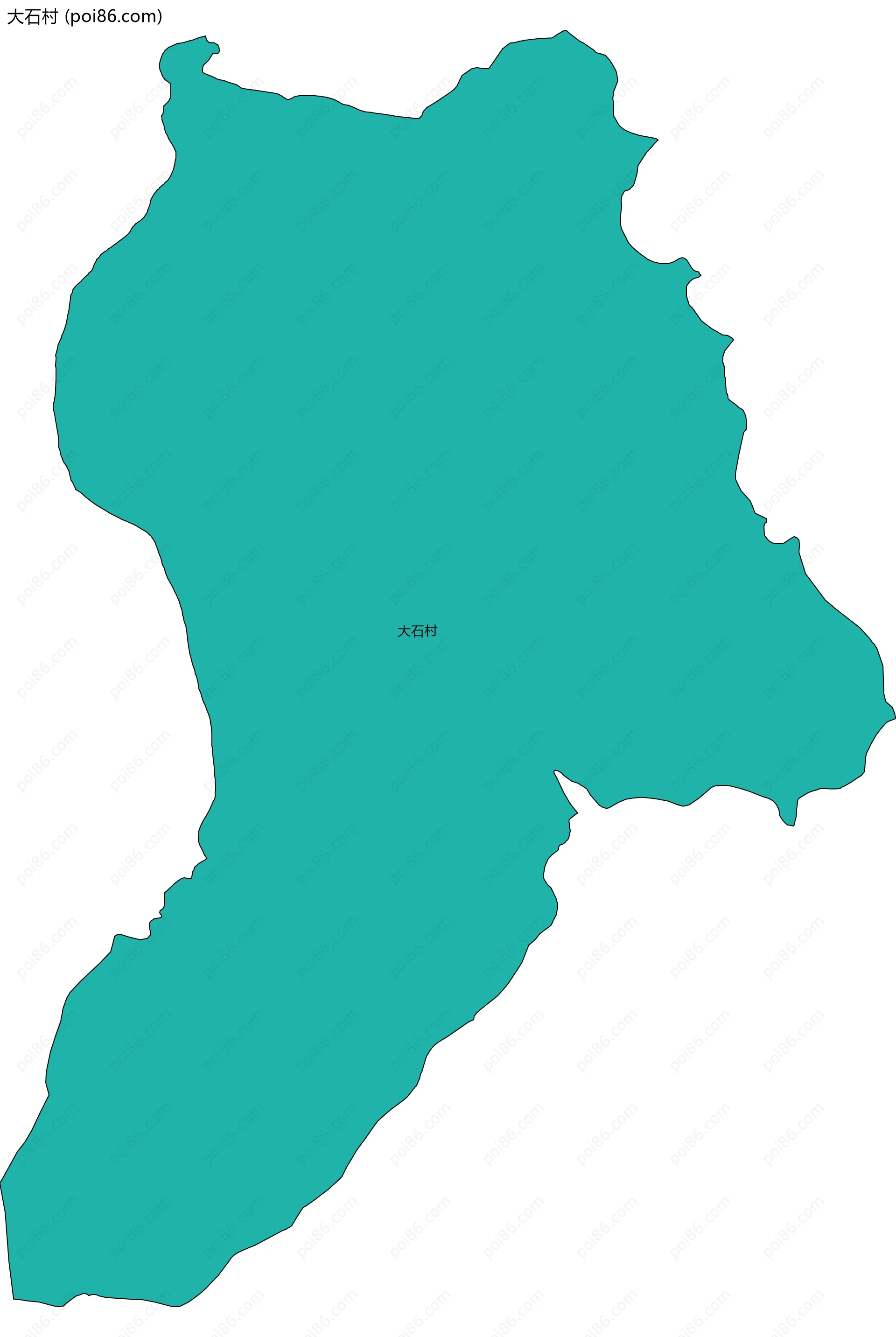 大石村边界地图