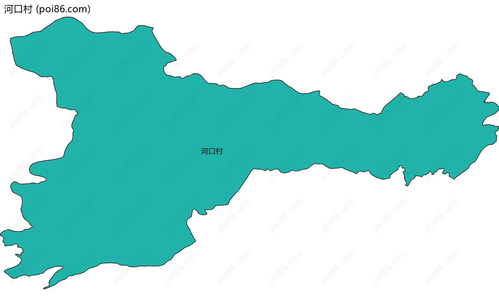 河口村边界地图