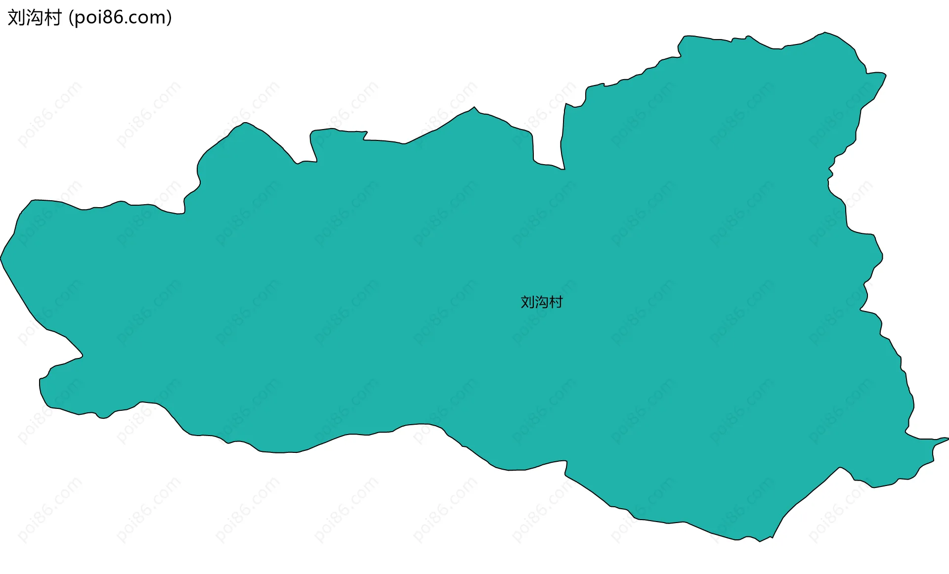 刘沟村边界地图