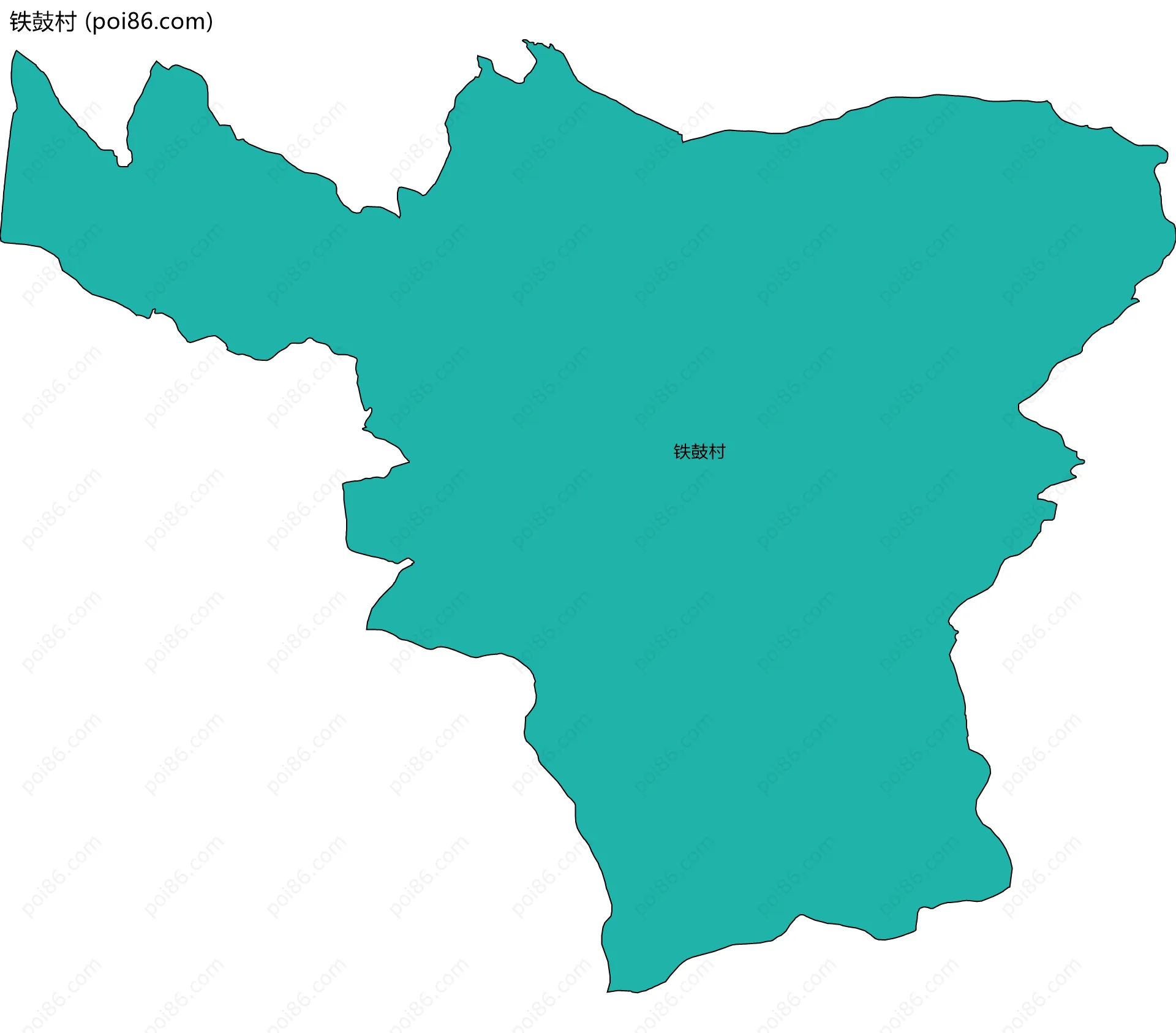铁鼓村边界地图