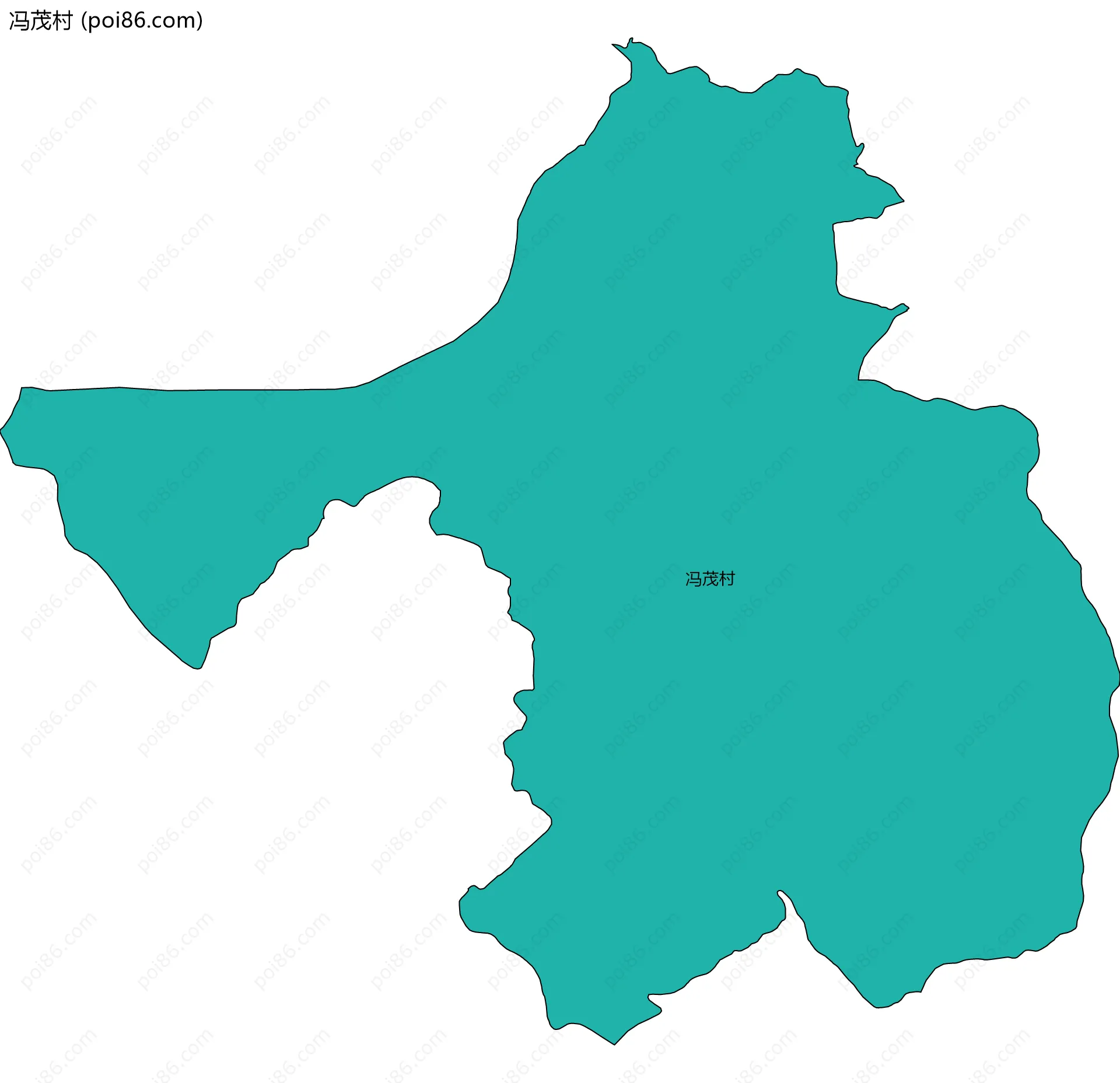 冯茂村边界地图