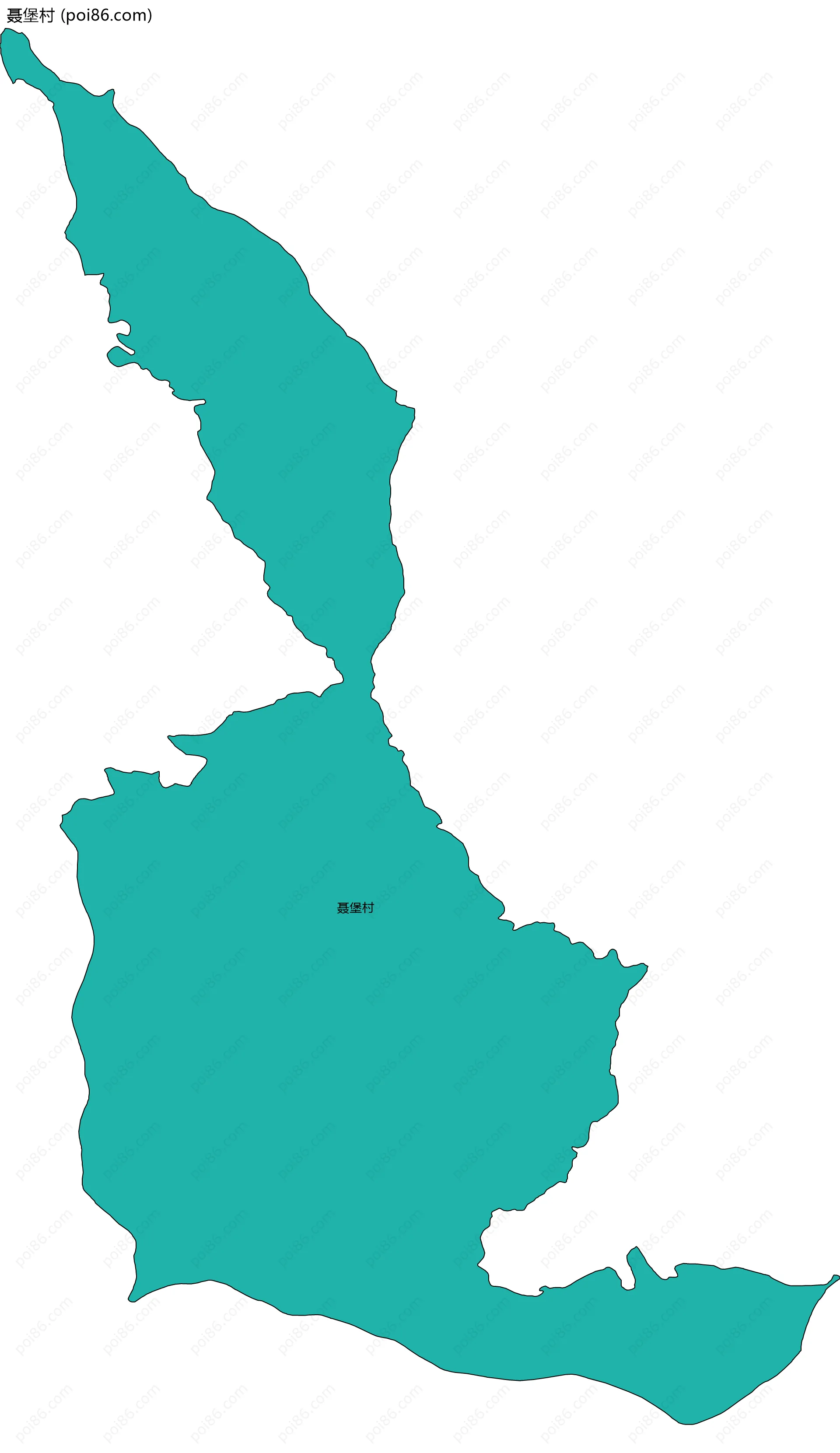 聂堡村边界地图