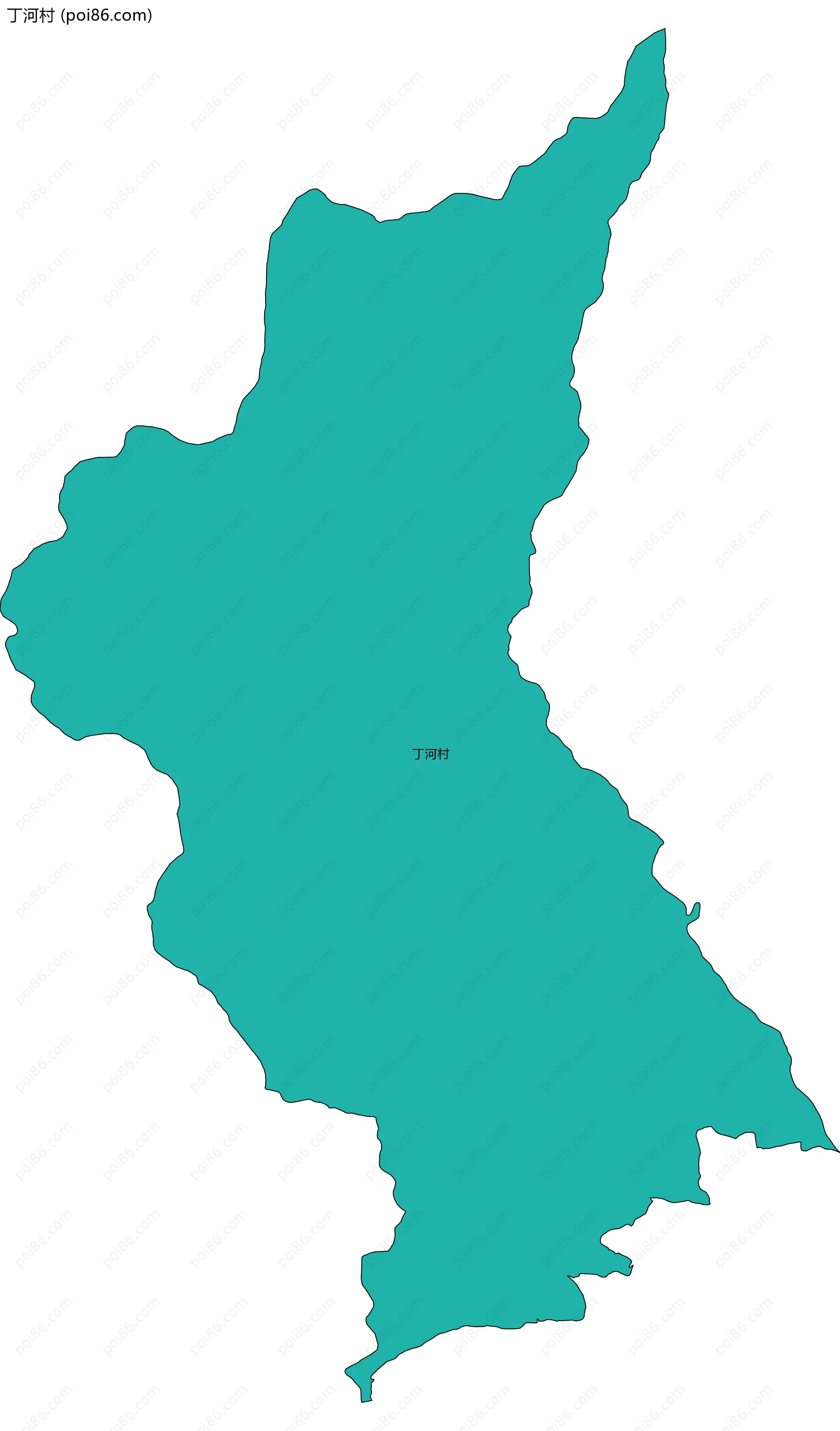 丁河村边界地图