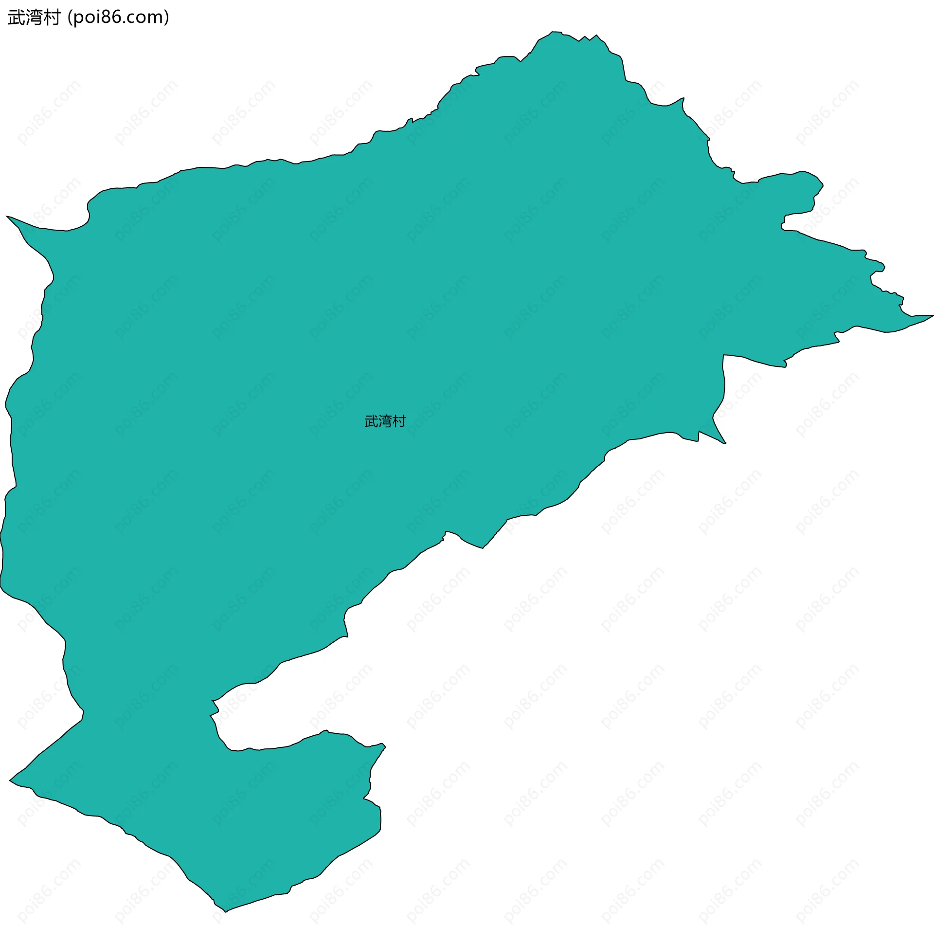 武湾村边界地图