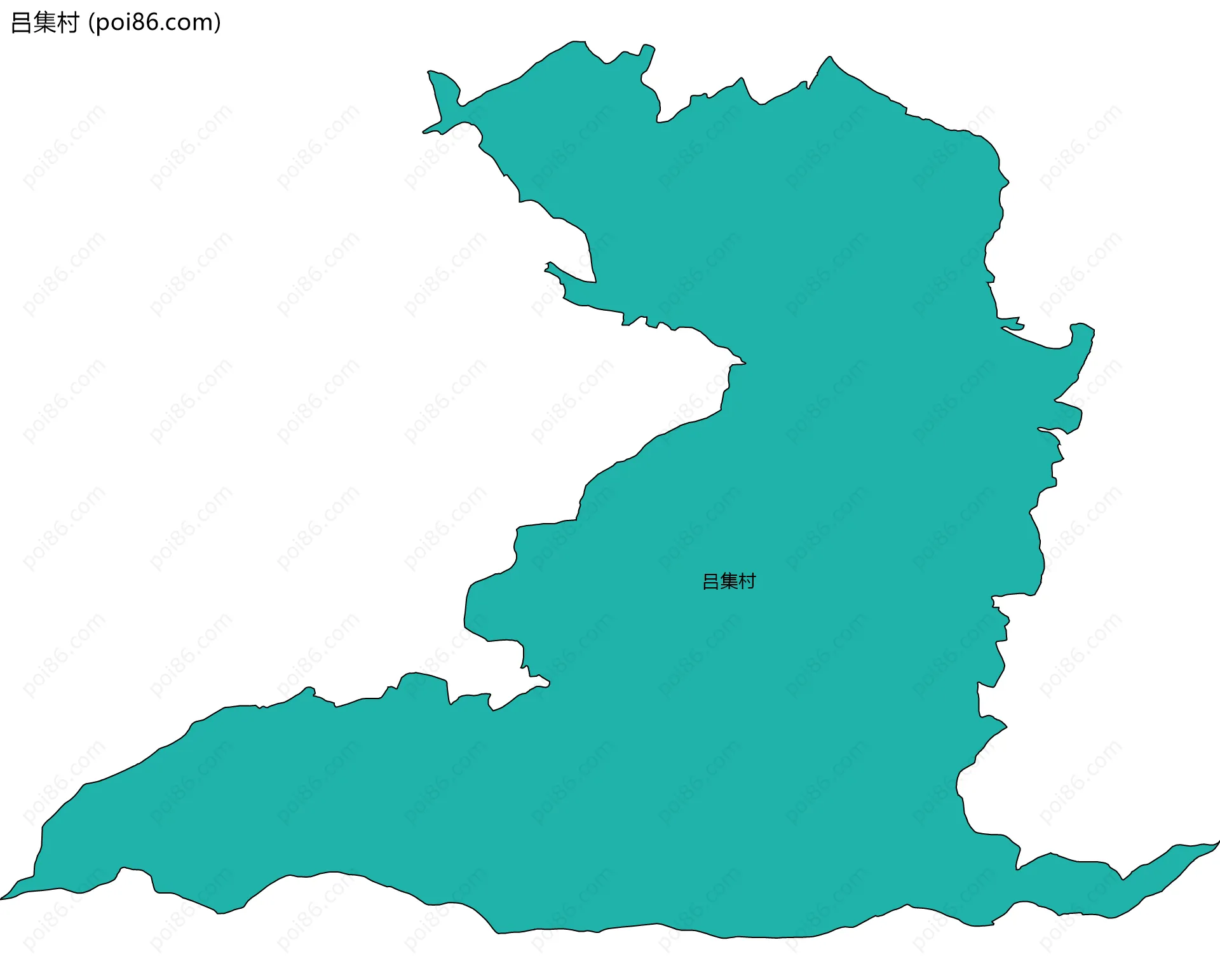 吕集村边界地图