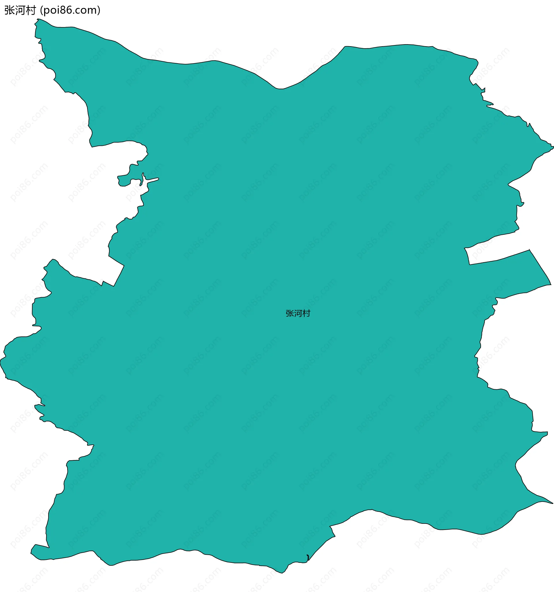 张河村边界地图