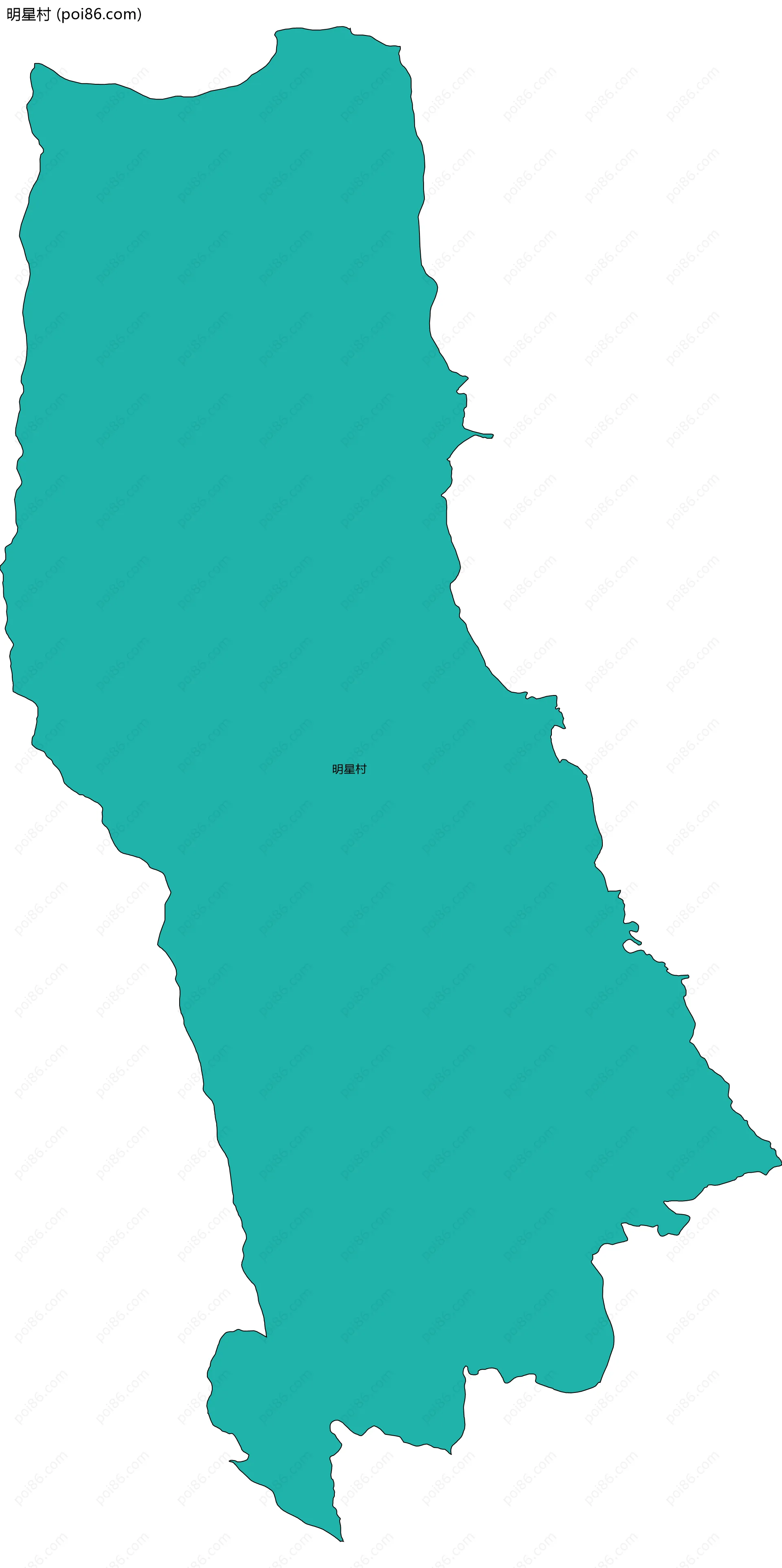 明星村边界地图