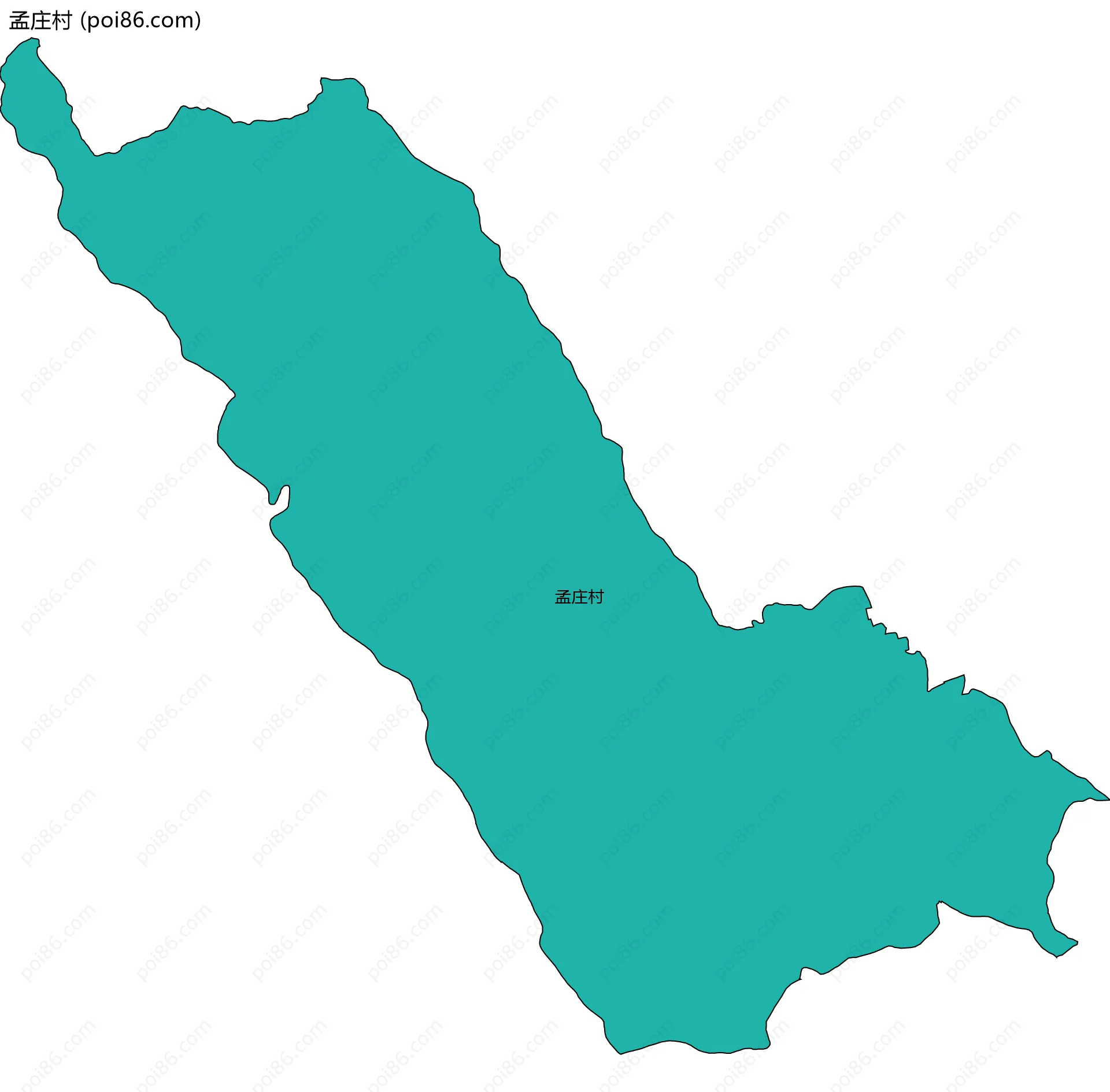 孟庄村边界地图