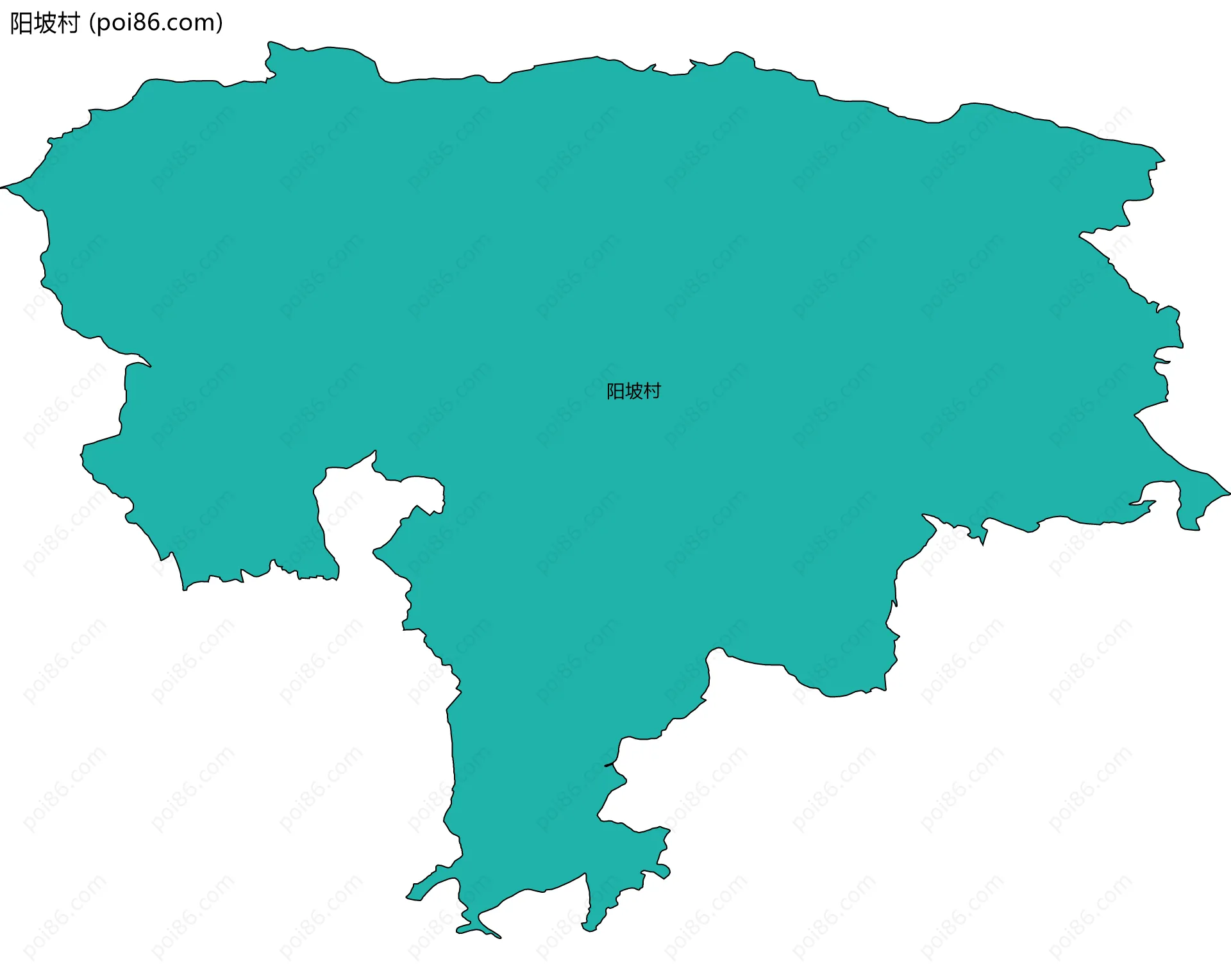 阳坡村边界地图