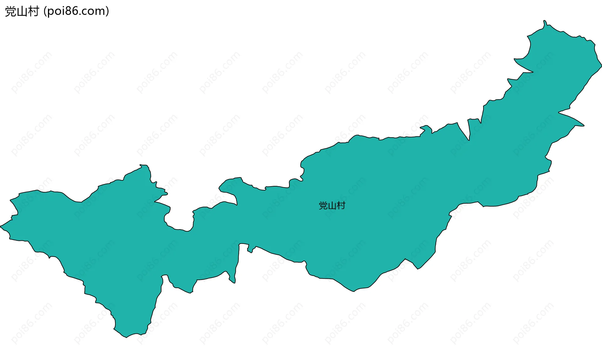 党山村边界地图