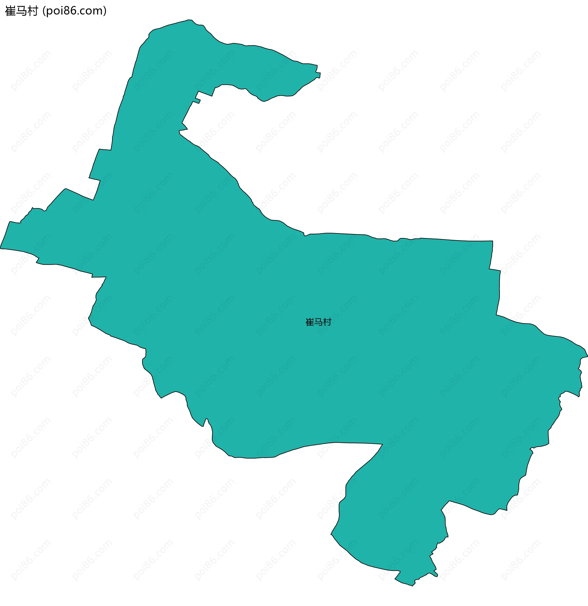 崔马村边界地图