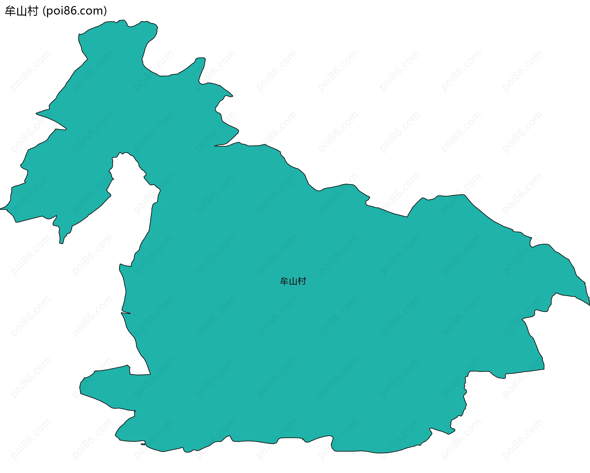 牟山村边界地图