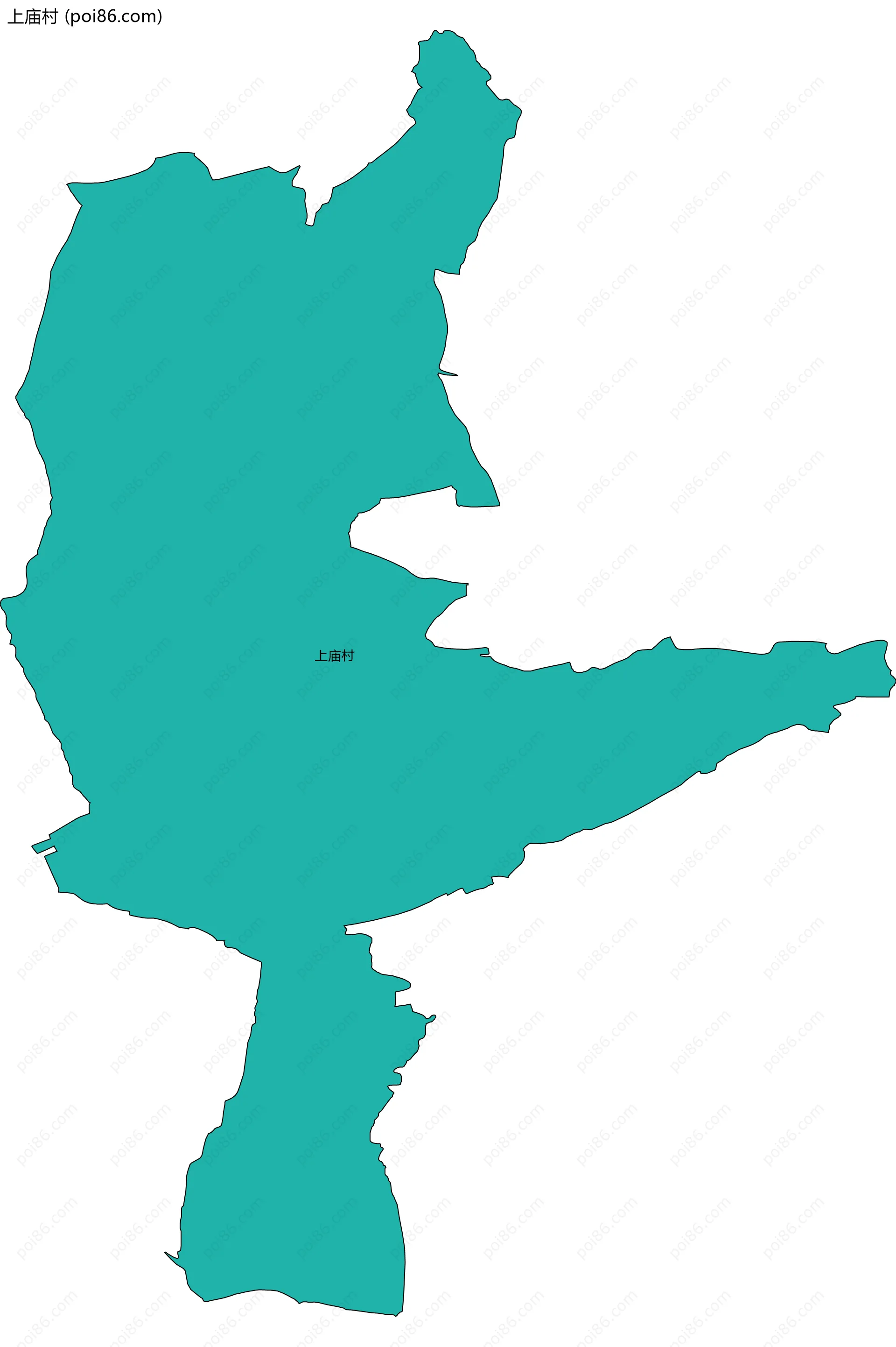 上庙村边界地图