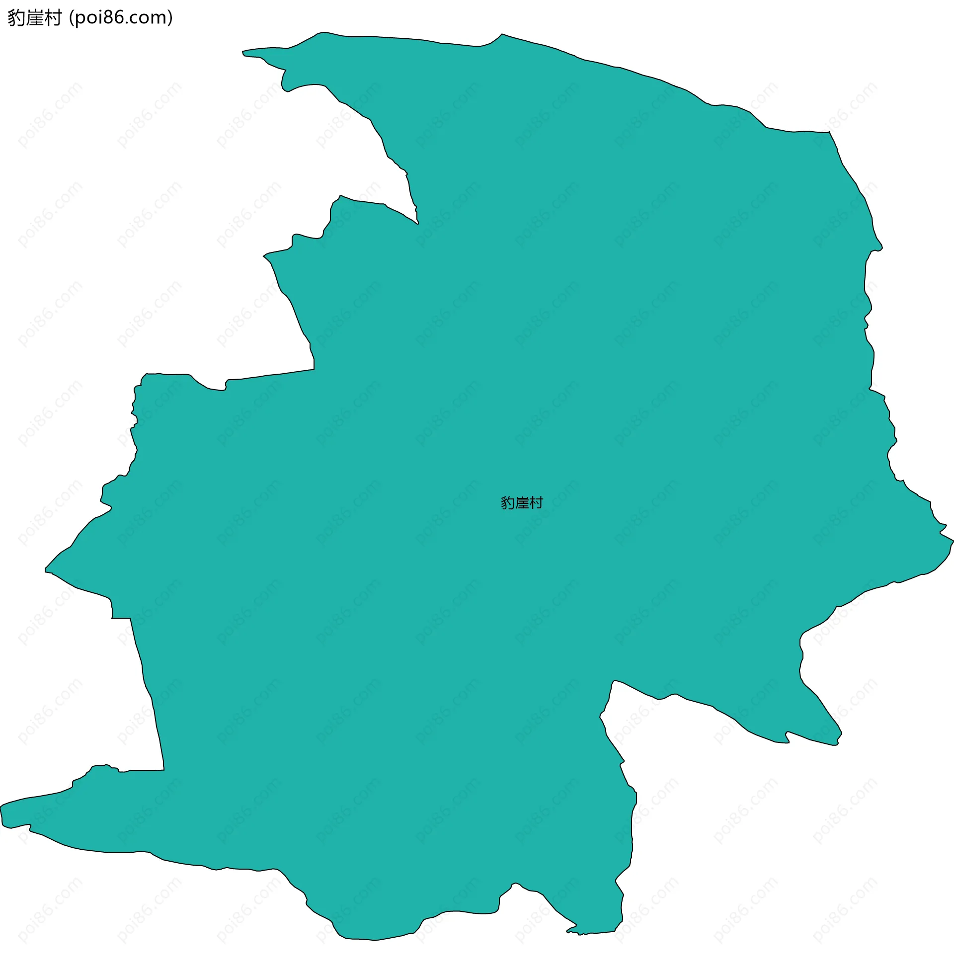 豹崖村边界地图