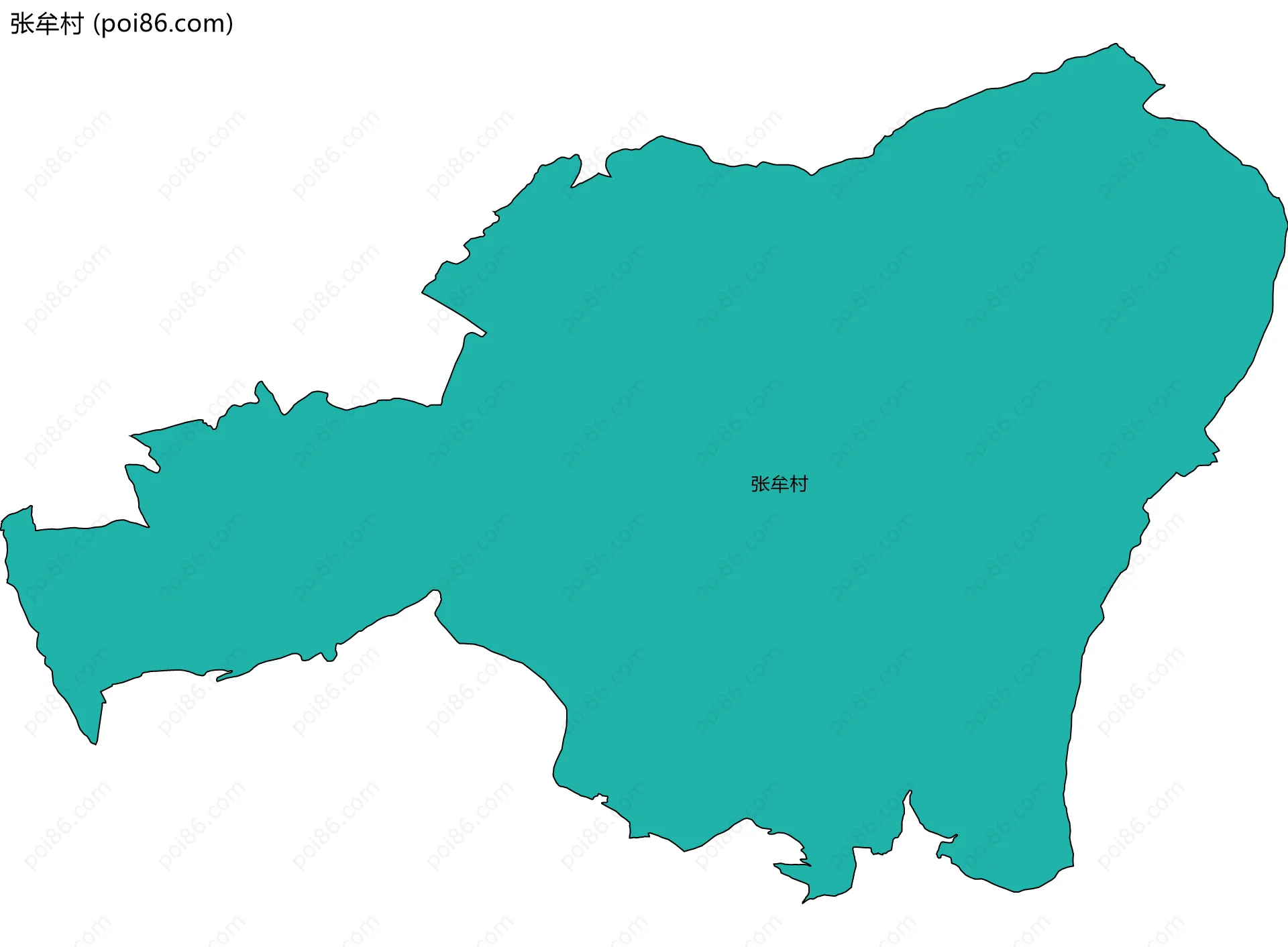 张牟村边界地图