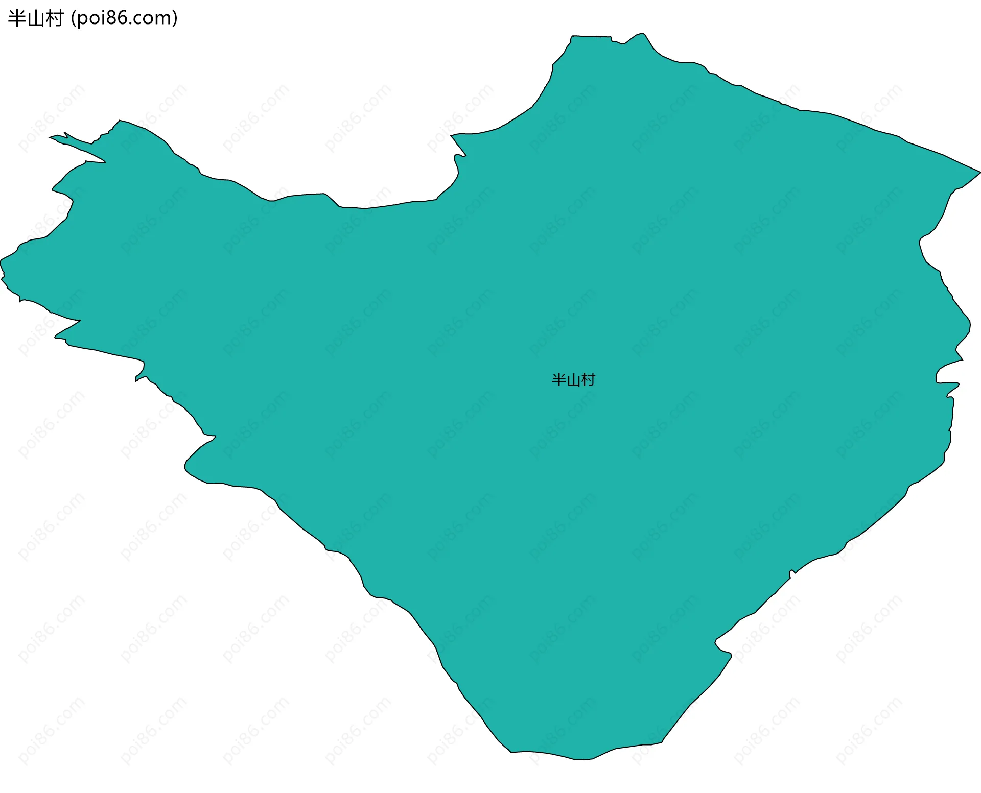半山村边界地图