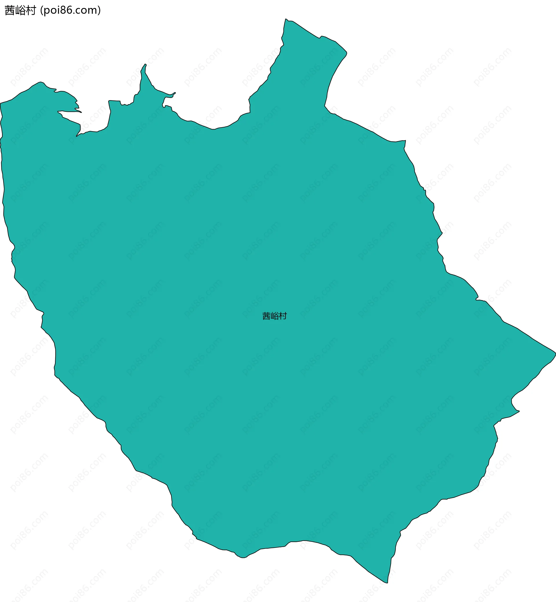 茜峪村边界地图