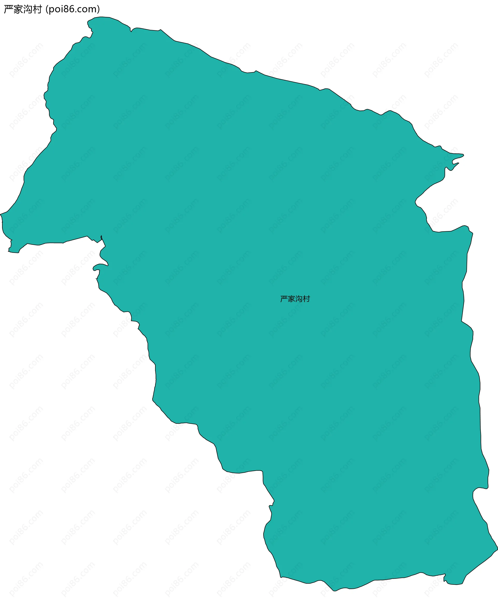 严家沟村边界地图