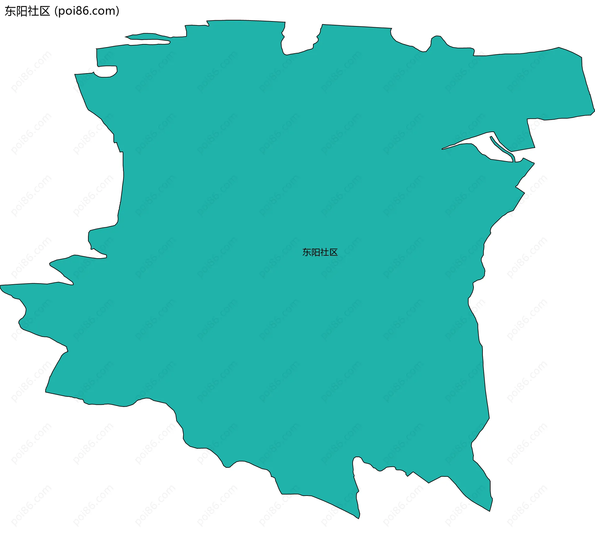 东阳社区边界地图