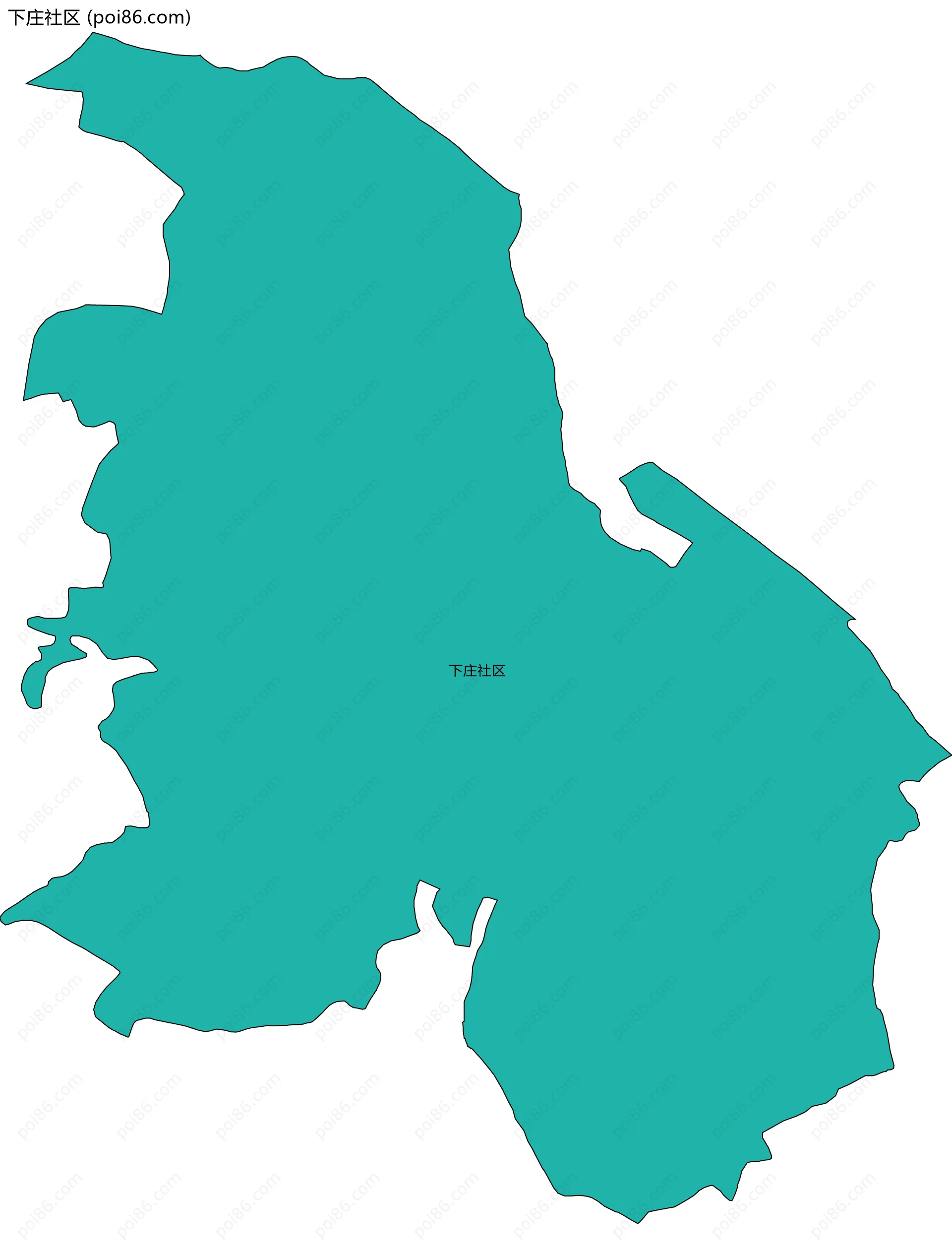 下庄社区边界地图