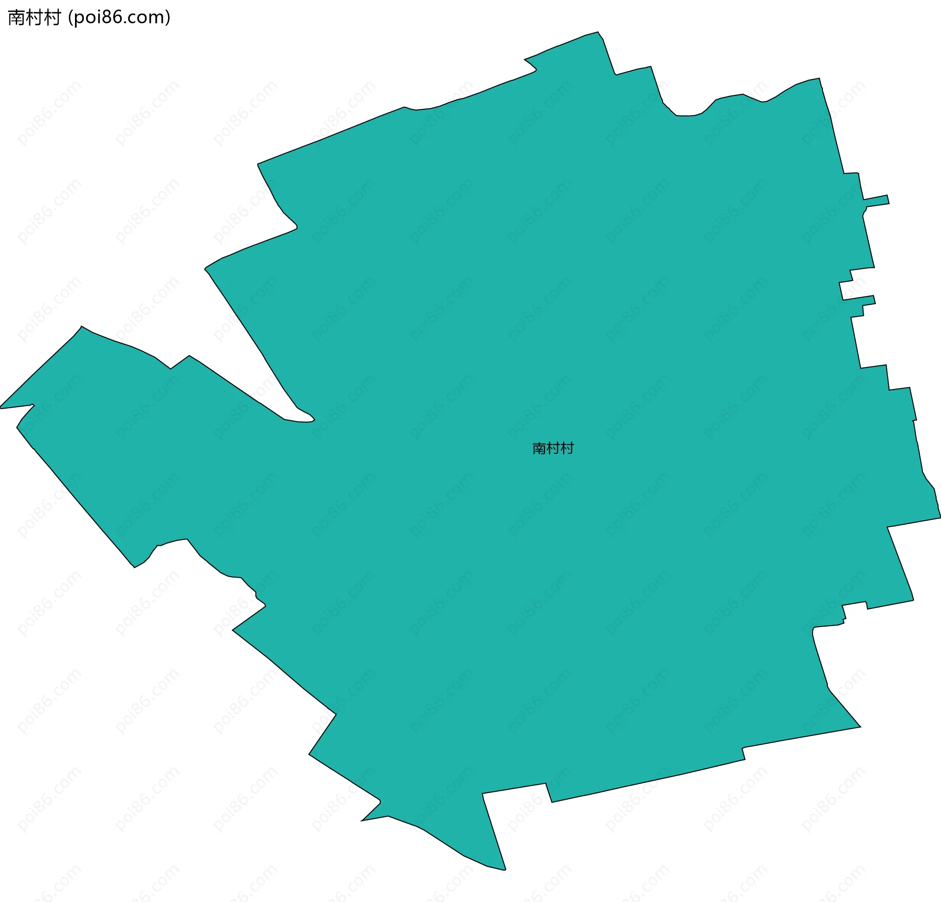 南村村边界地图