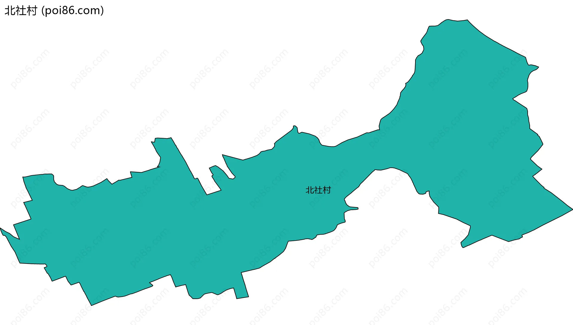 北社村边界地图