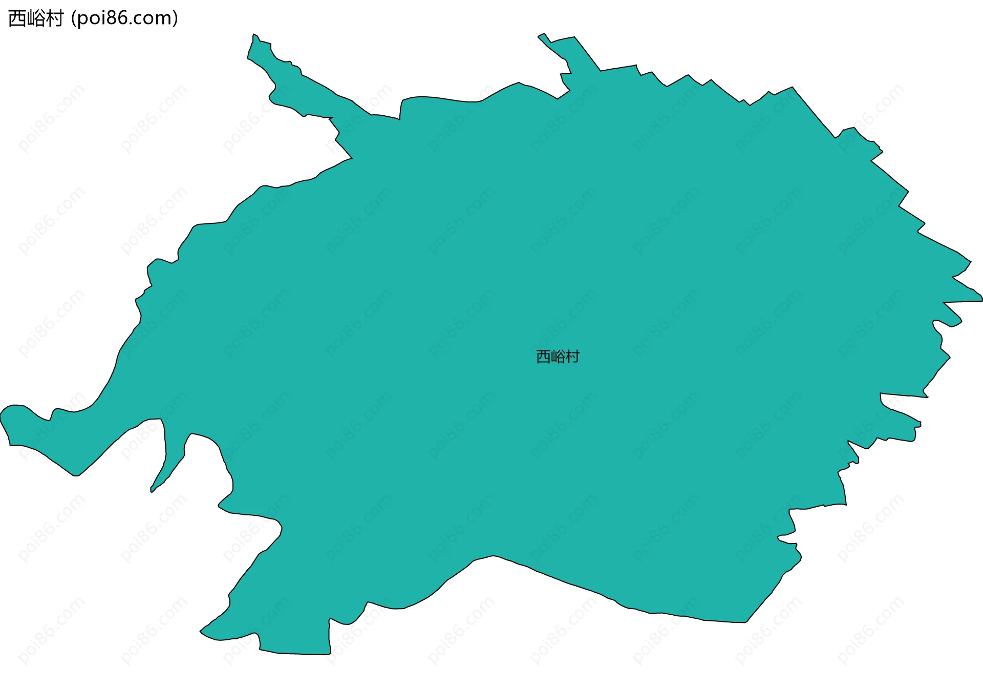 西峪村边界地图